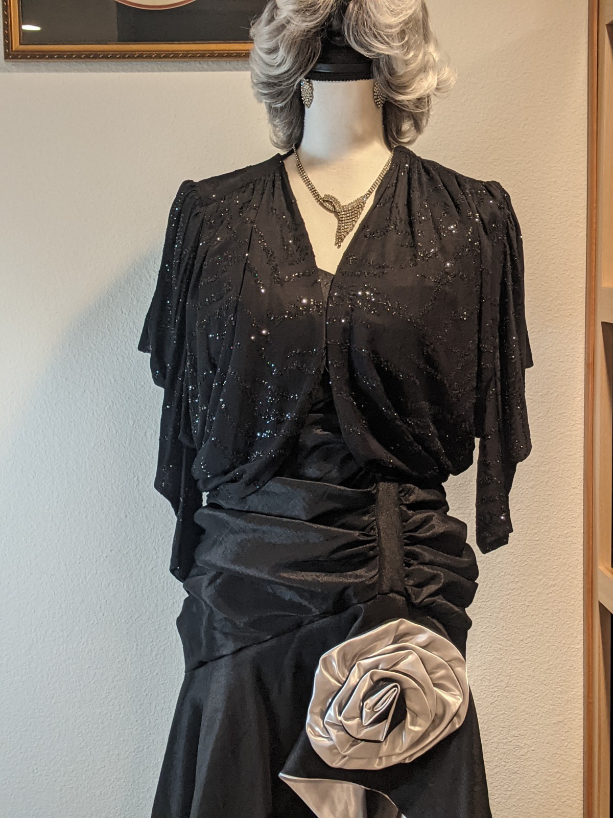Yvonne Jacovou At Cornelius Sequined Batwing Dress Coat