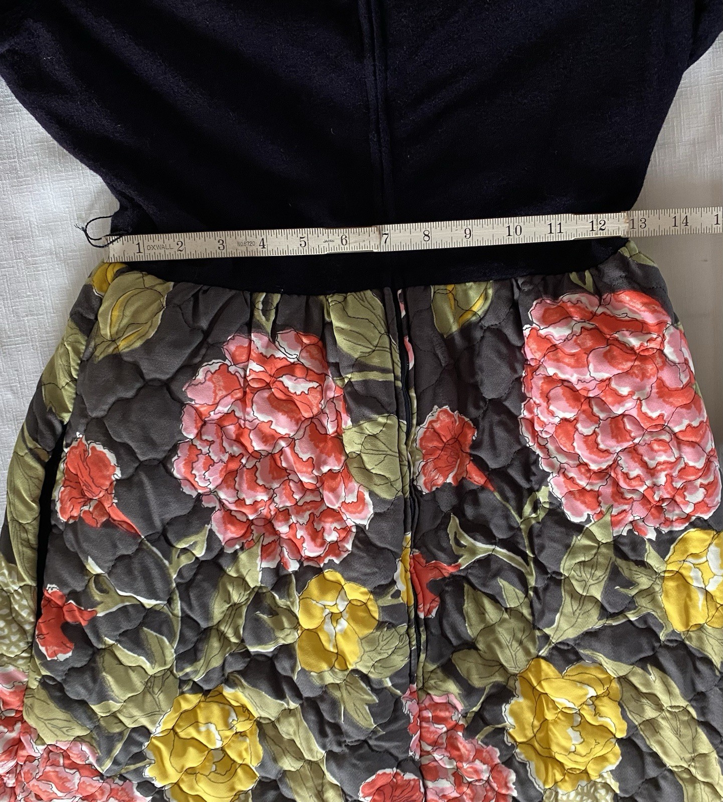 ⭐️Evelyn Pearson Vintage Size 10 Velour Quilted Floral Dress With Pockets⭐️