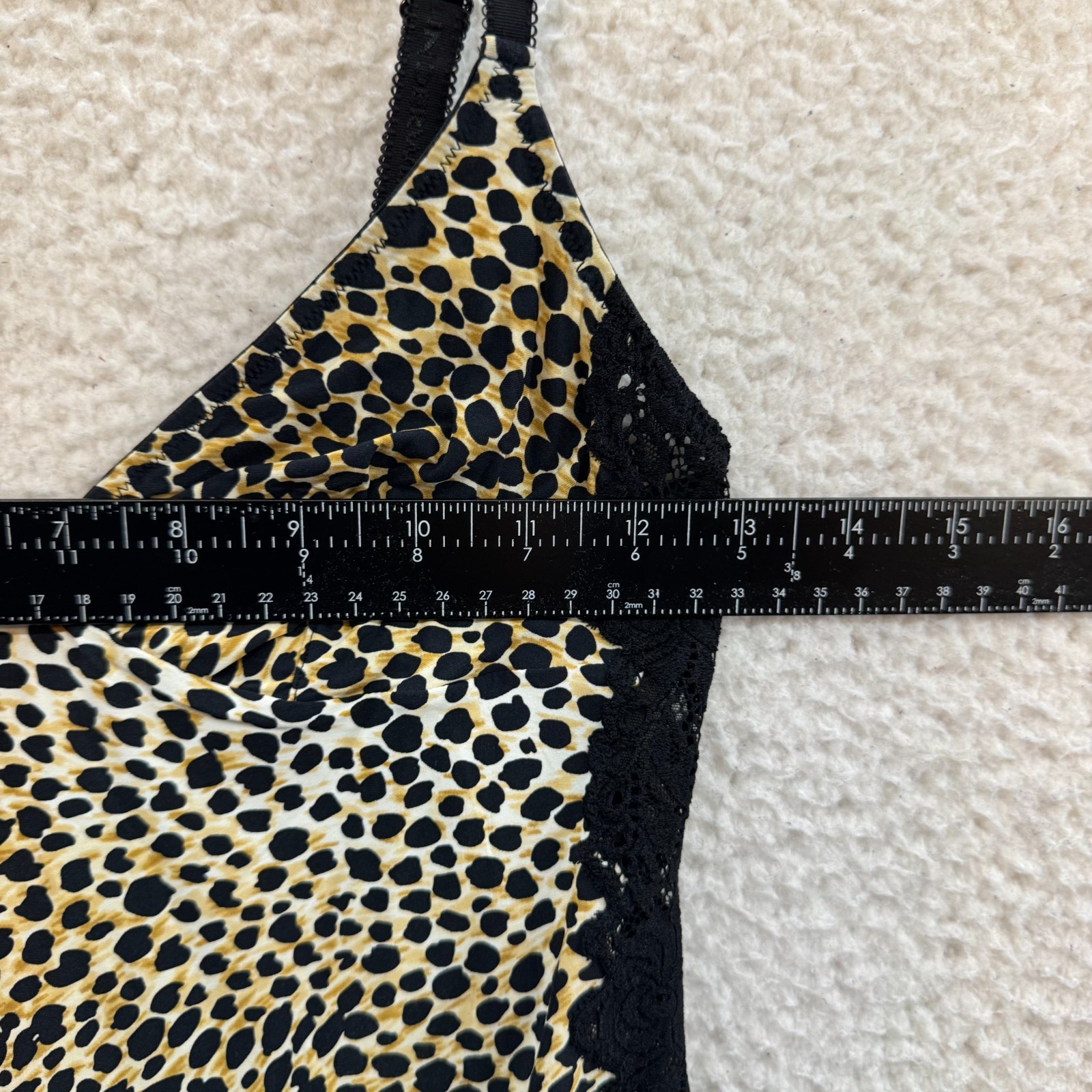 Y2K Vintage Dolce & Gabbana Mini Slip Dress XS Black Leopard Cheetah Sheer Mesh