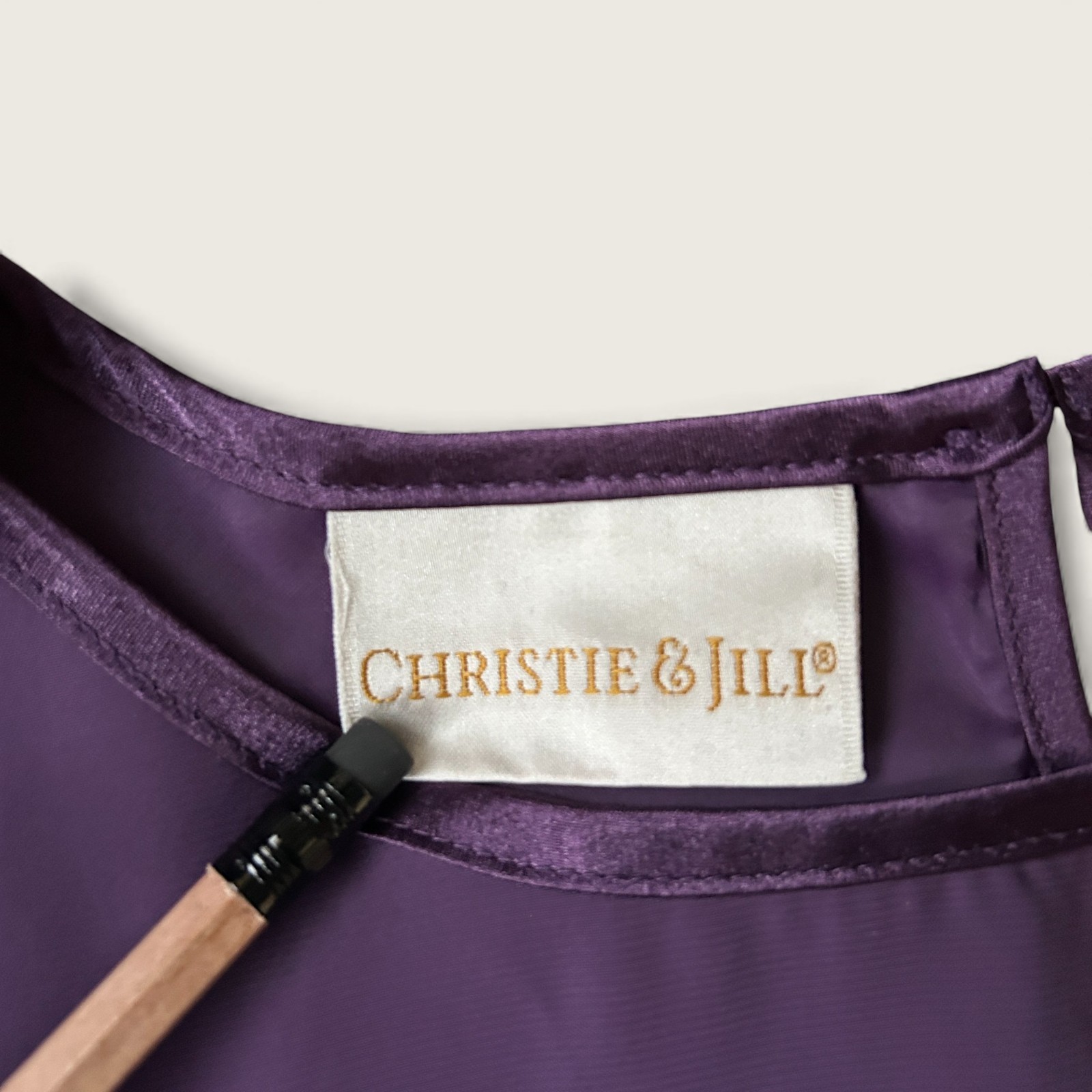 Christie & Jill Lavender Blouse Women’s Short Sleeve Vintage Top Size XL