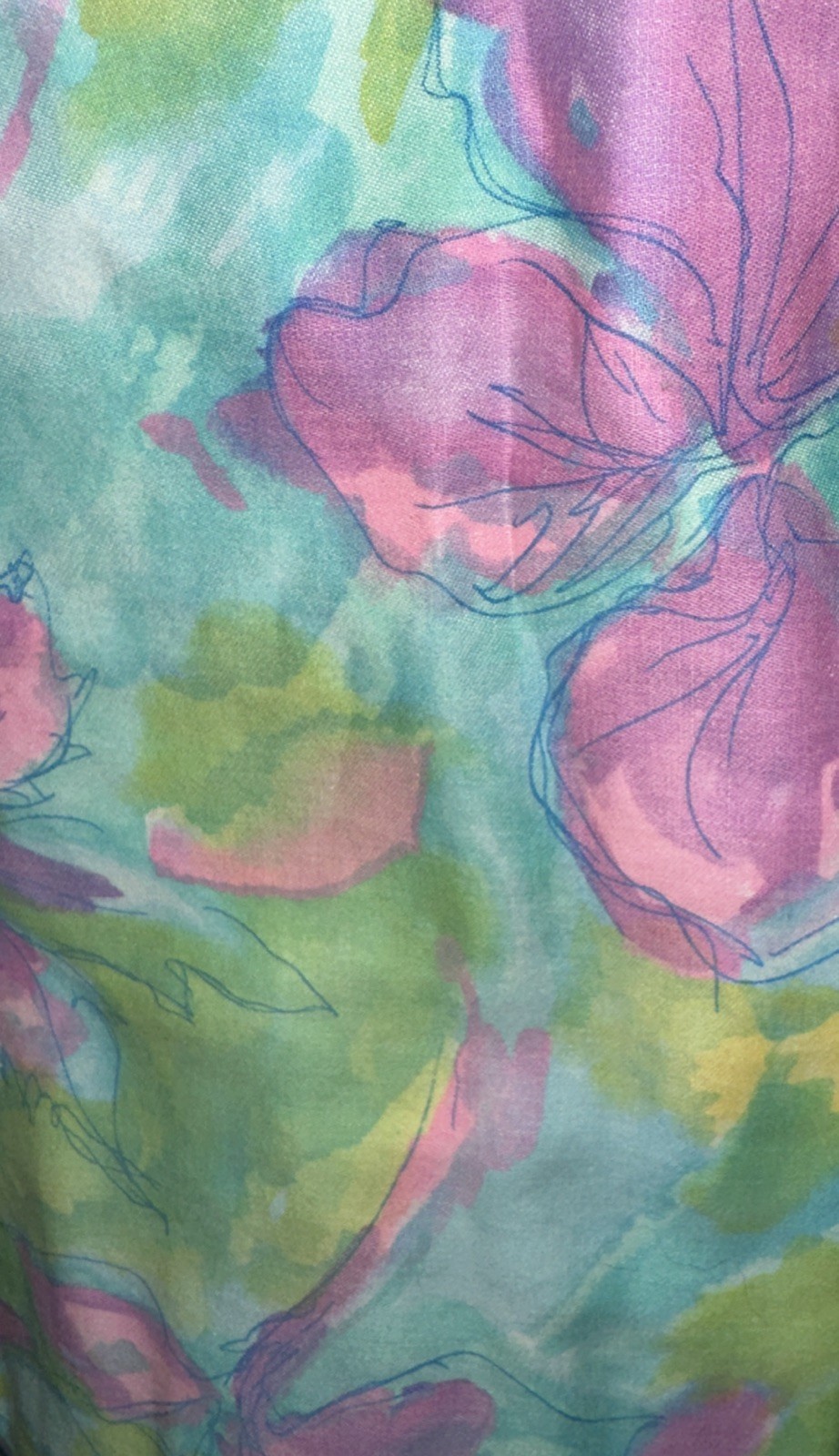 VTG 1950s Adelaar Women’s Pink Yellow And Blue Floral Dress With Bow Accent 12