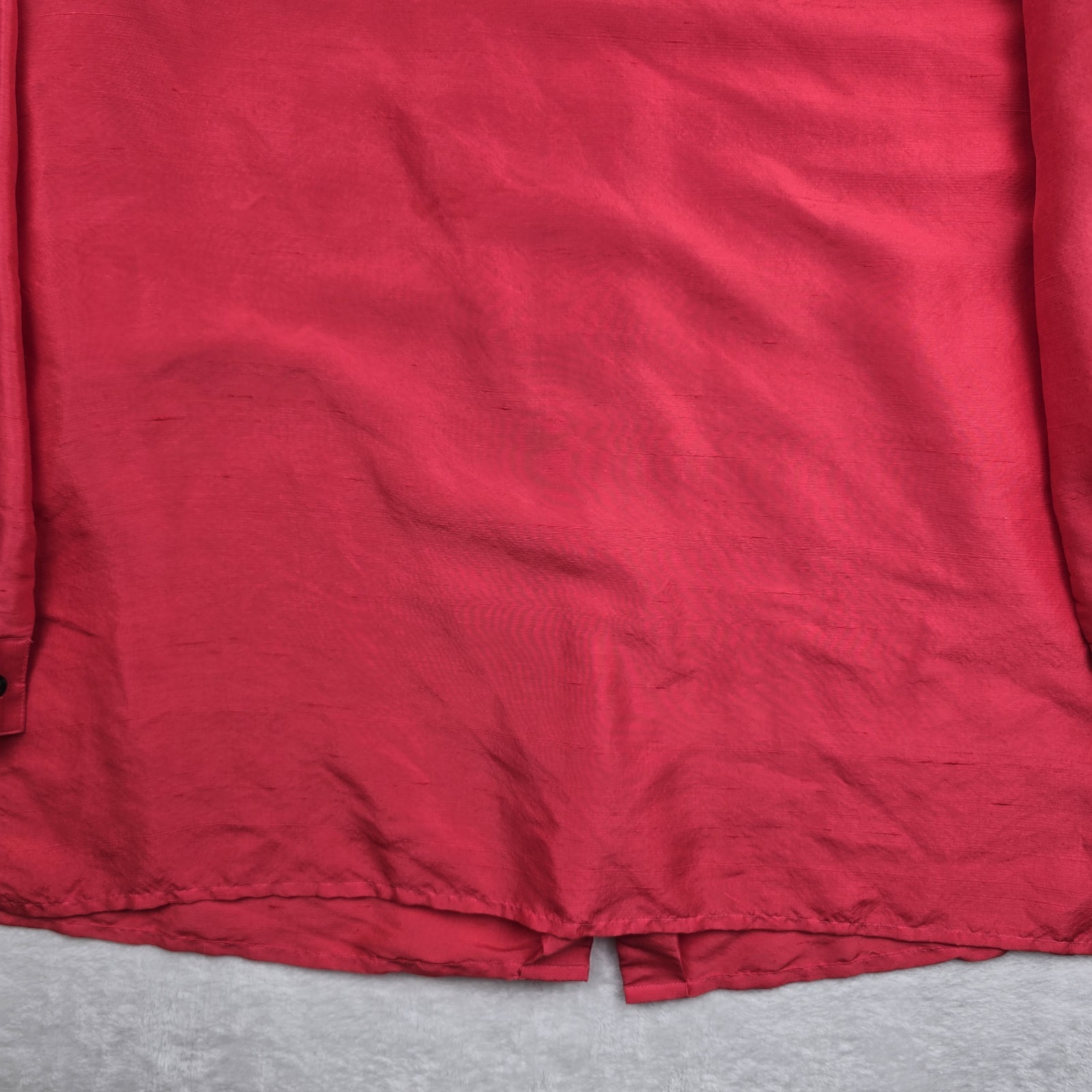 Vintage Joan Leslie Silk Blouse 14 Pink Fuchsia Long Sleeve Button-up Grannycore