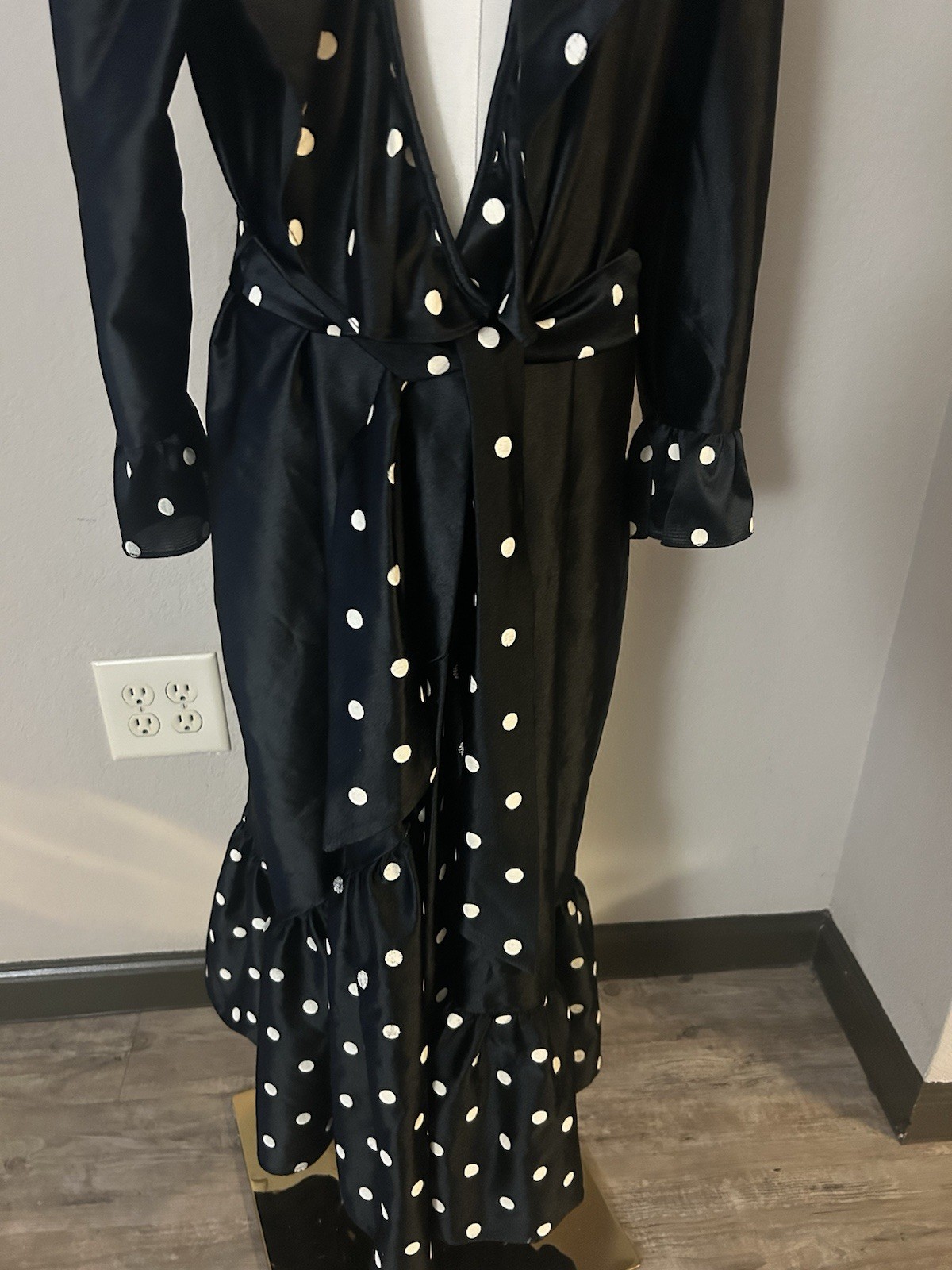 80’s joan collin’s dress and robe set