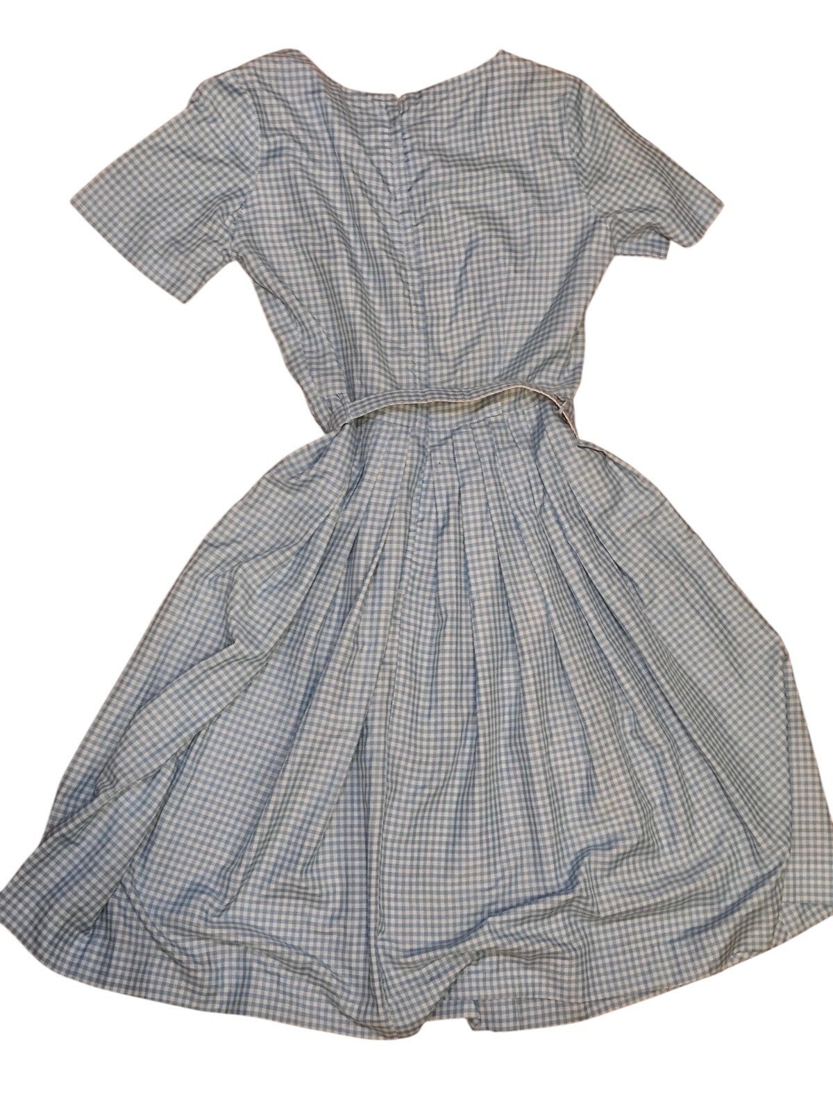 Cay Artley Vintage Dress Size Small S blue in white check viral Item 70s