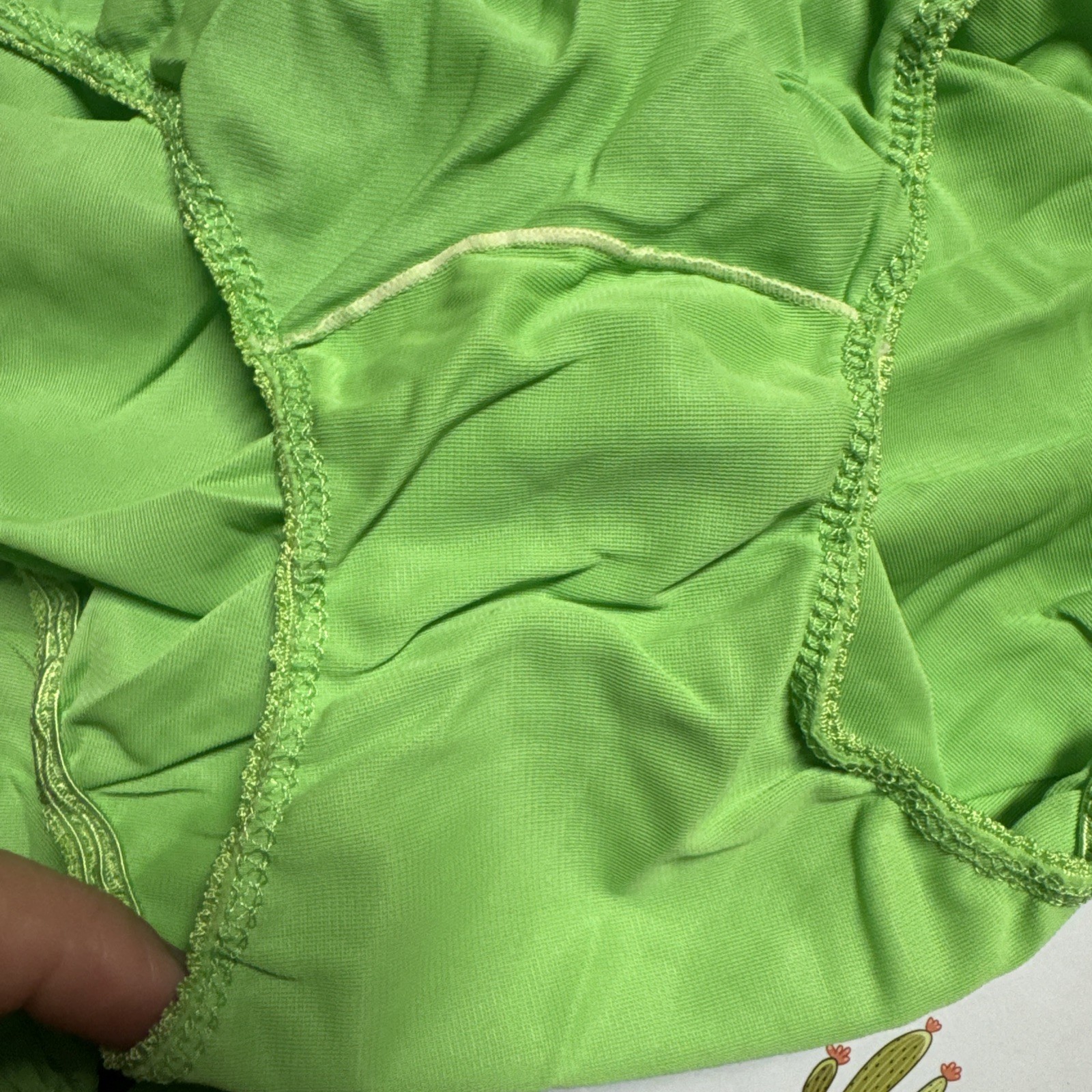 Vintage Retro Groovy Highlighter Green 3piece Lingerie Sleep Set Sexy Set