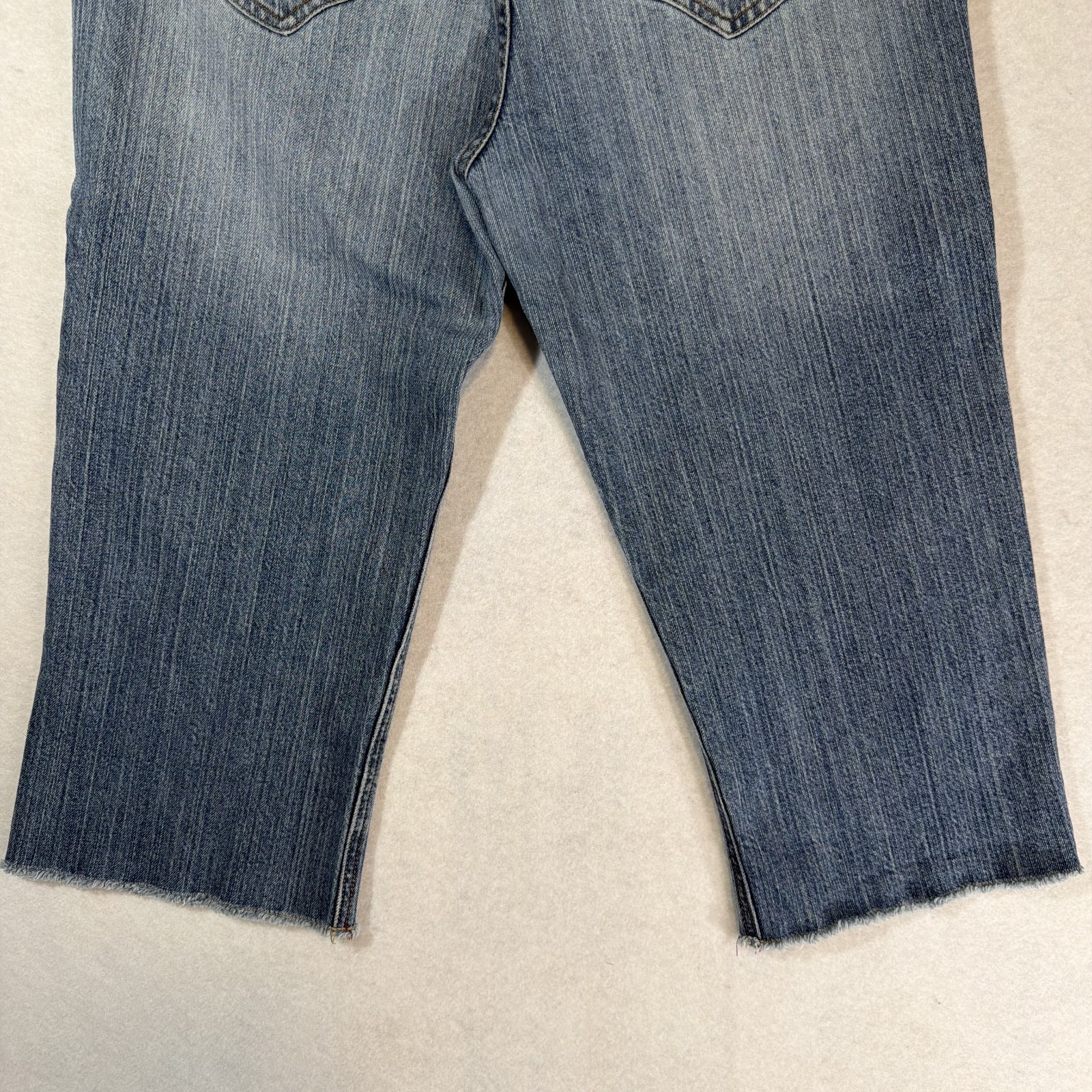 VTG 90s Y2K MUDD Jeans Crop Sz 13 US 35″ Waist Capri Pant Boho