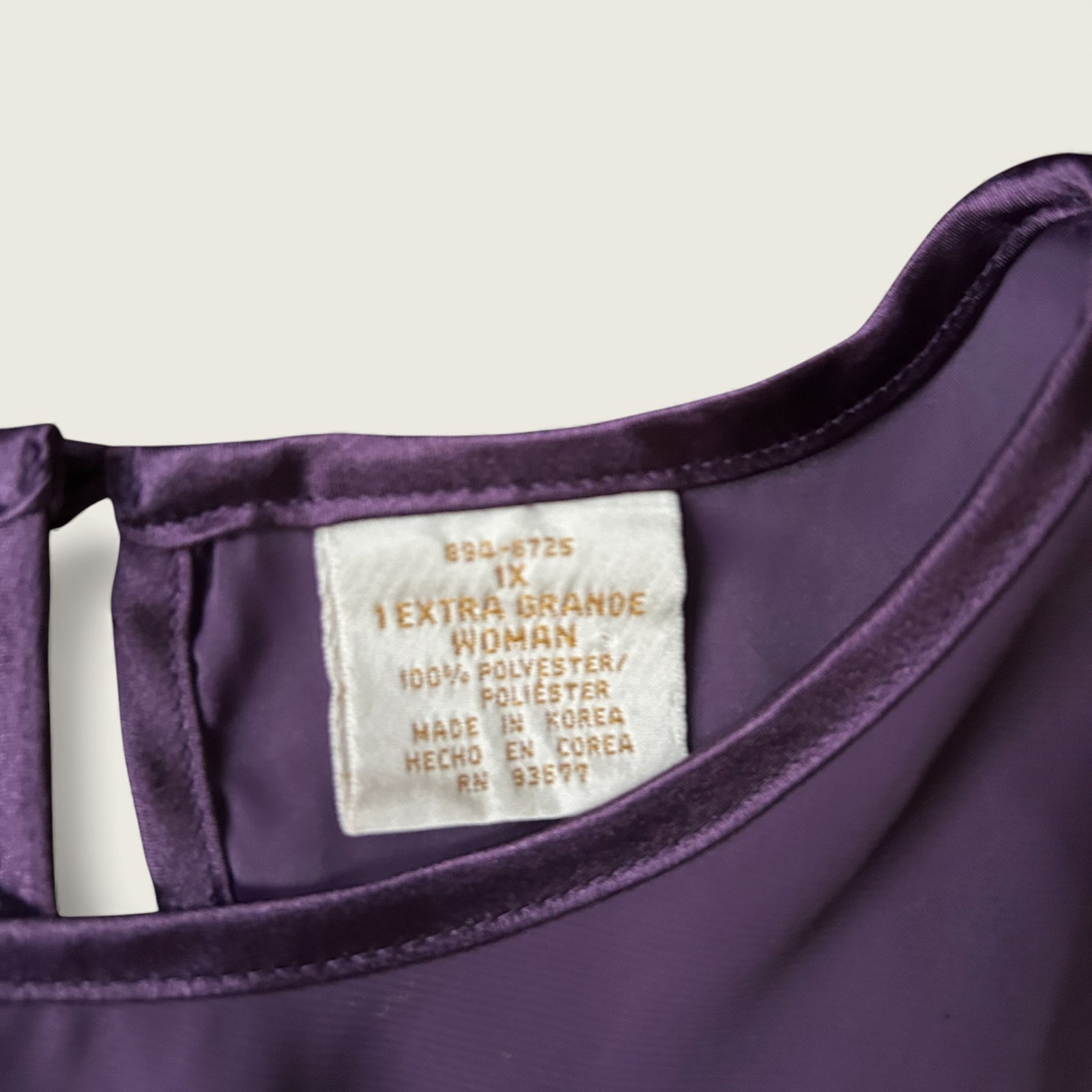 Christie & Jill Lavender Blouse Women’s Short Sleeve Vintage Top Size XL