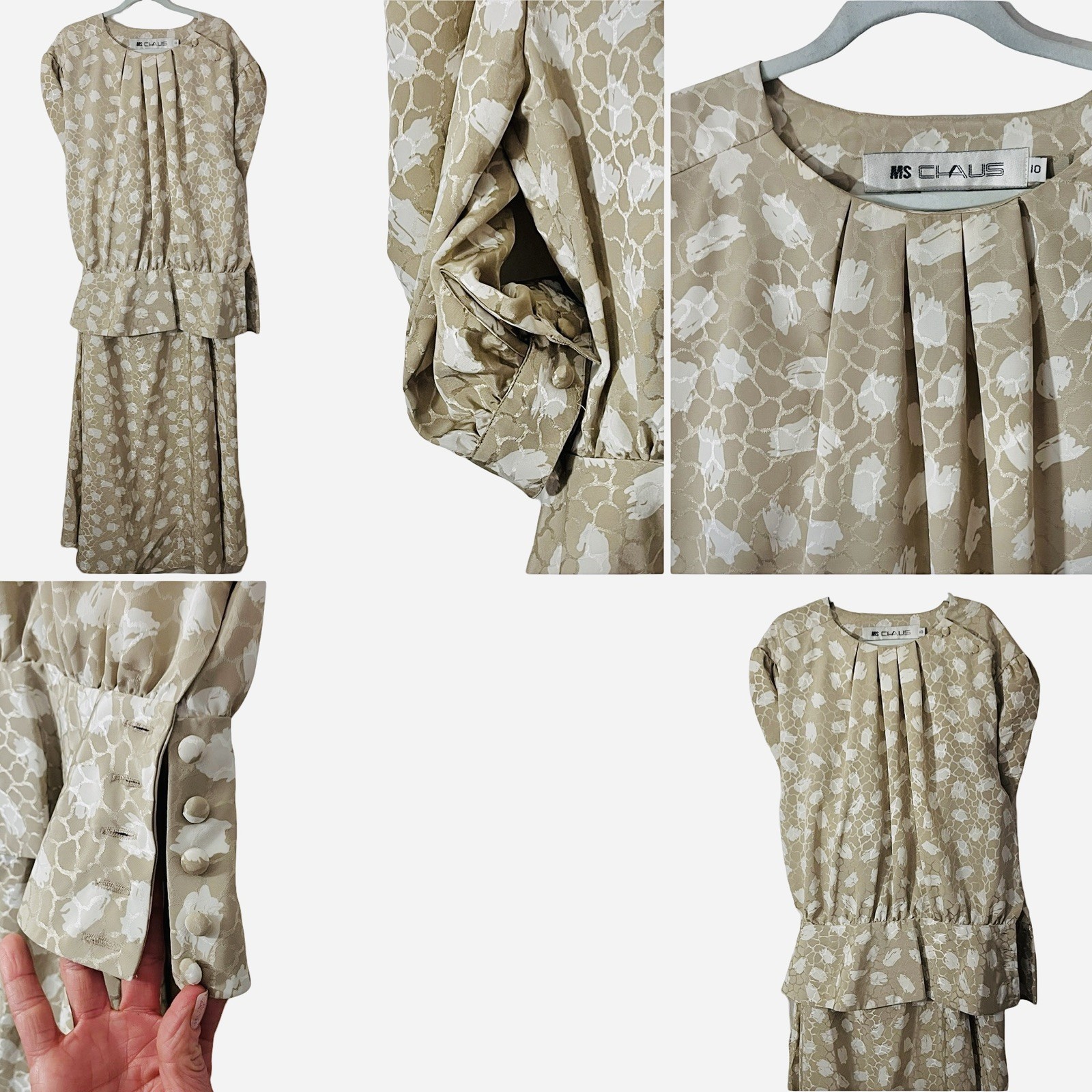 Vintage Ms Chaus Two Piece Dress Size 10 (read description please) EVC!