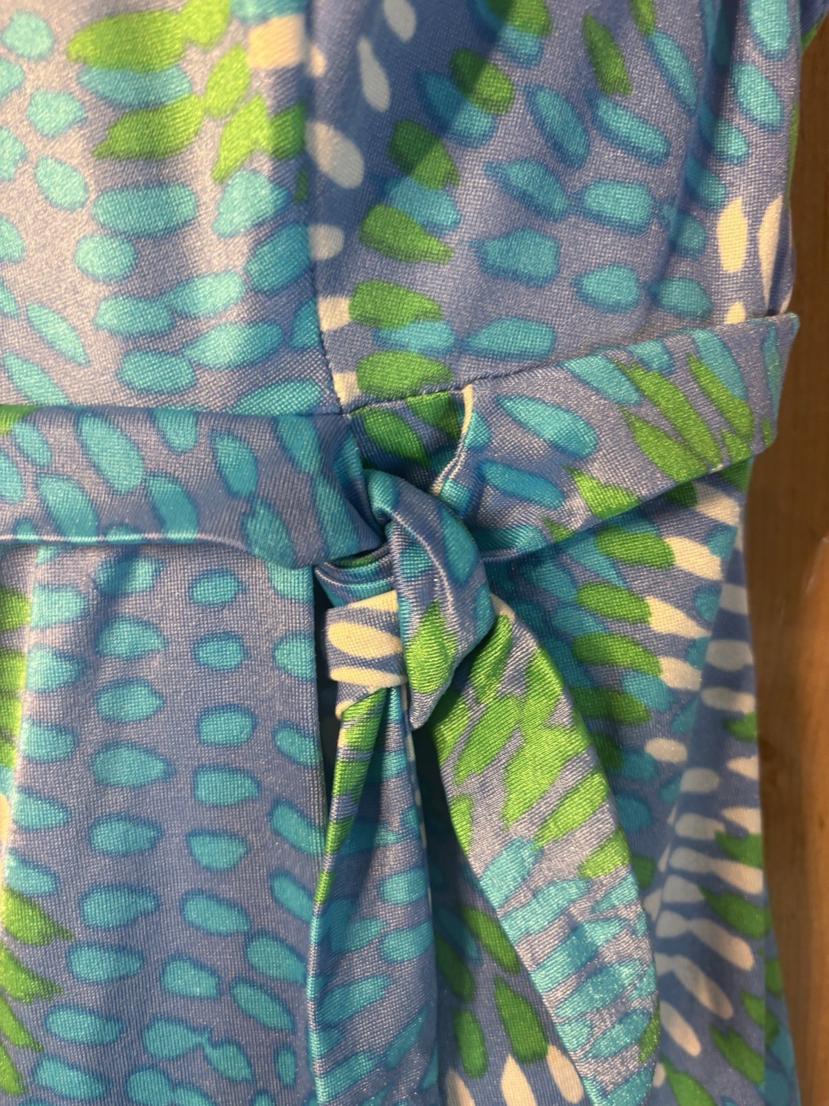 VTG 60s DeWeese Design Mini Swimdress Blue Floral Built In Bra Bust 36” Read