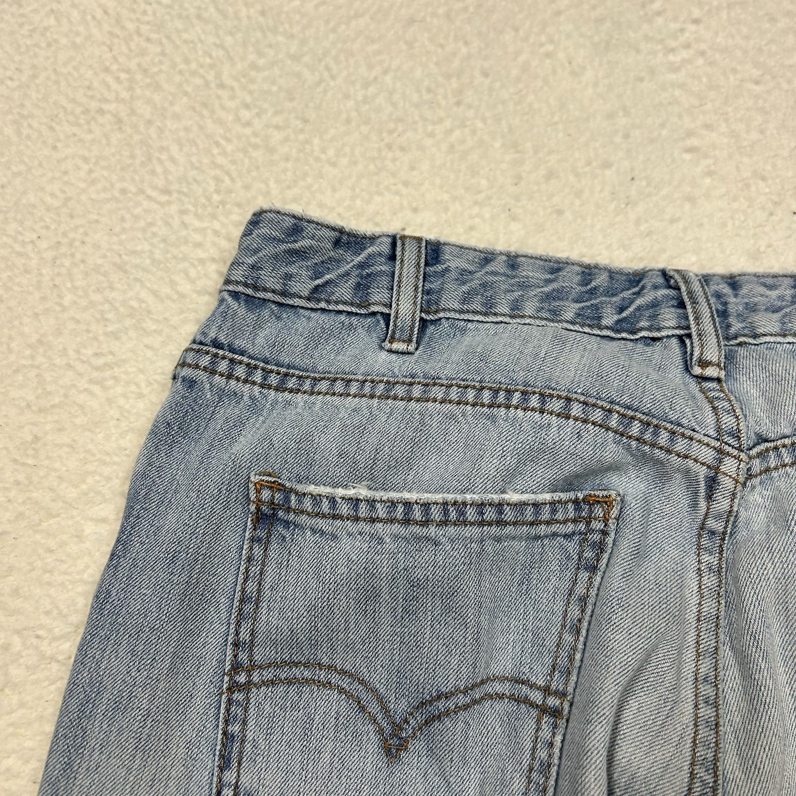 Vtg Levis Orange Tab Flare Leg Jeans Womens Sz 29 Light Wash Blue Denim Casual
