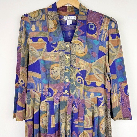 Gossip Vintage 80’s Geometric Midi Dress