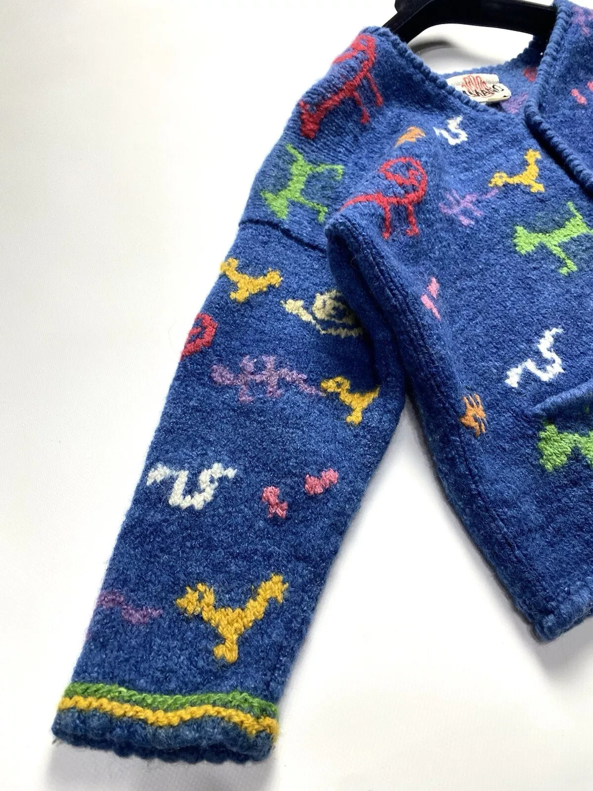 Amano RARE Archive Vintage Knit Sweater 80s–90s Geometric Patern – Size S–M