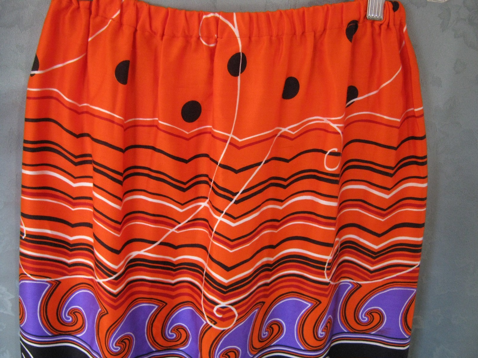 VTG 60’s Alice Polynesian Fashions Skirt Size Small Long Mod Bold Print Aloha