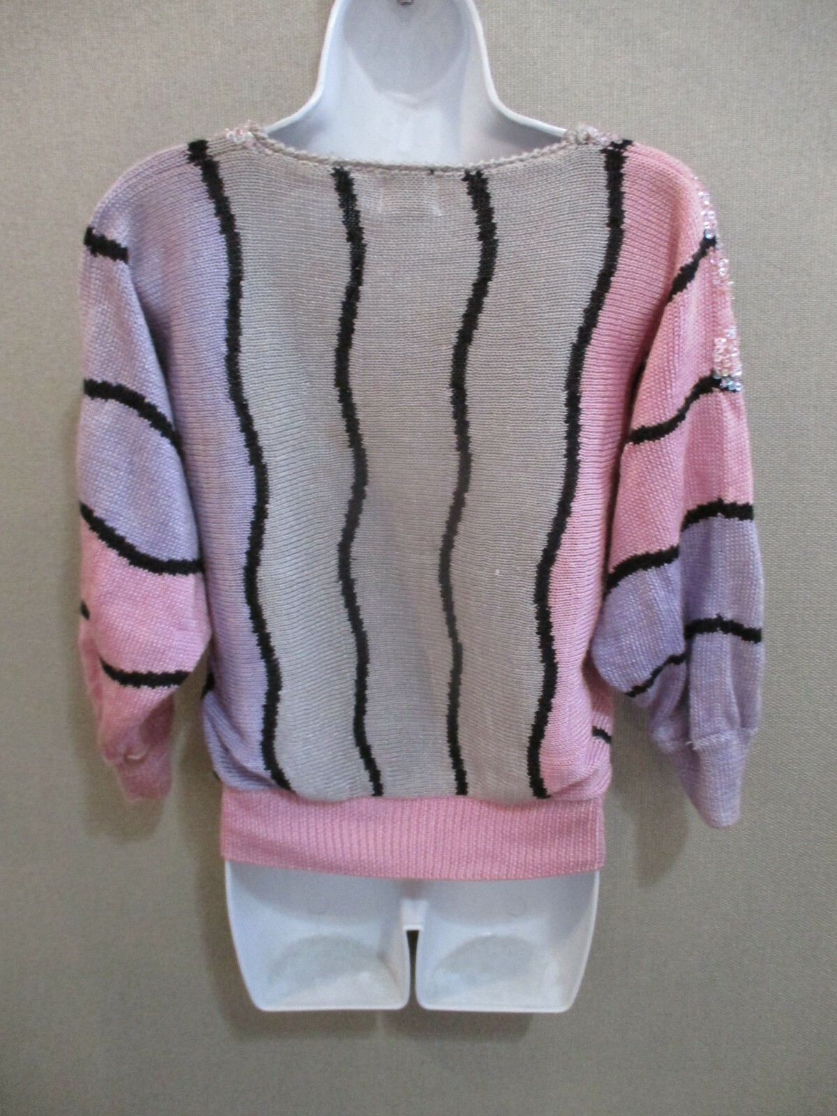 VTG 80’s Bonnie and Bill New York Sweater Size Medium Beaded Sequined Dolman