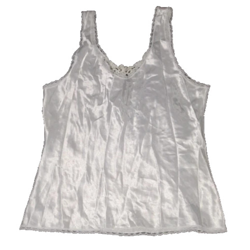 Vintage White Liquid Satin Camisole M Lingerie