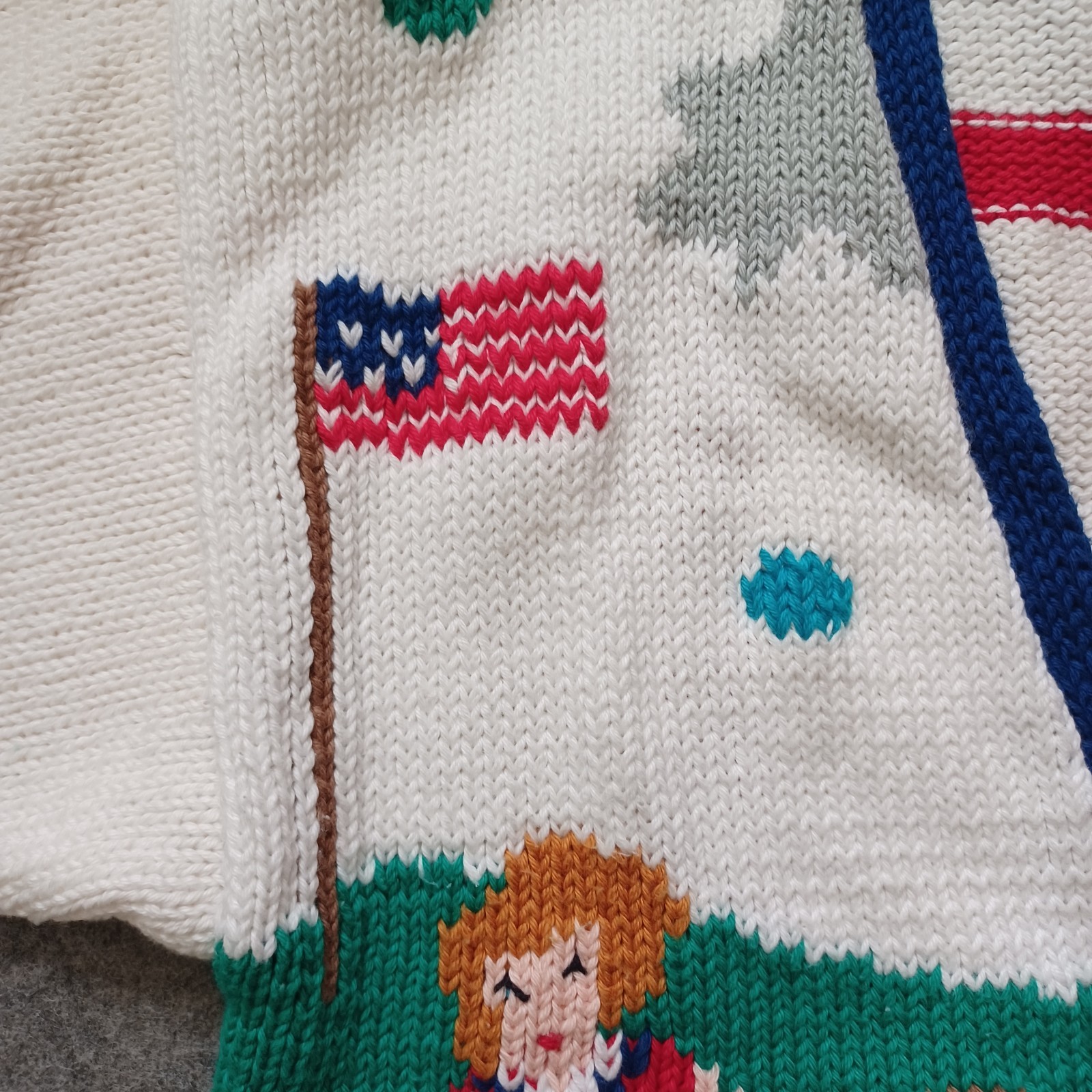Vintage Lumy Cardigan Sweater Womens Large Tennis Game Theme Hand Knitted 80s