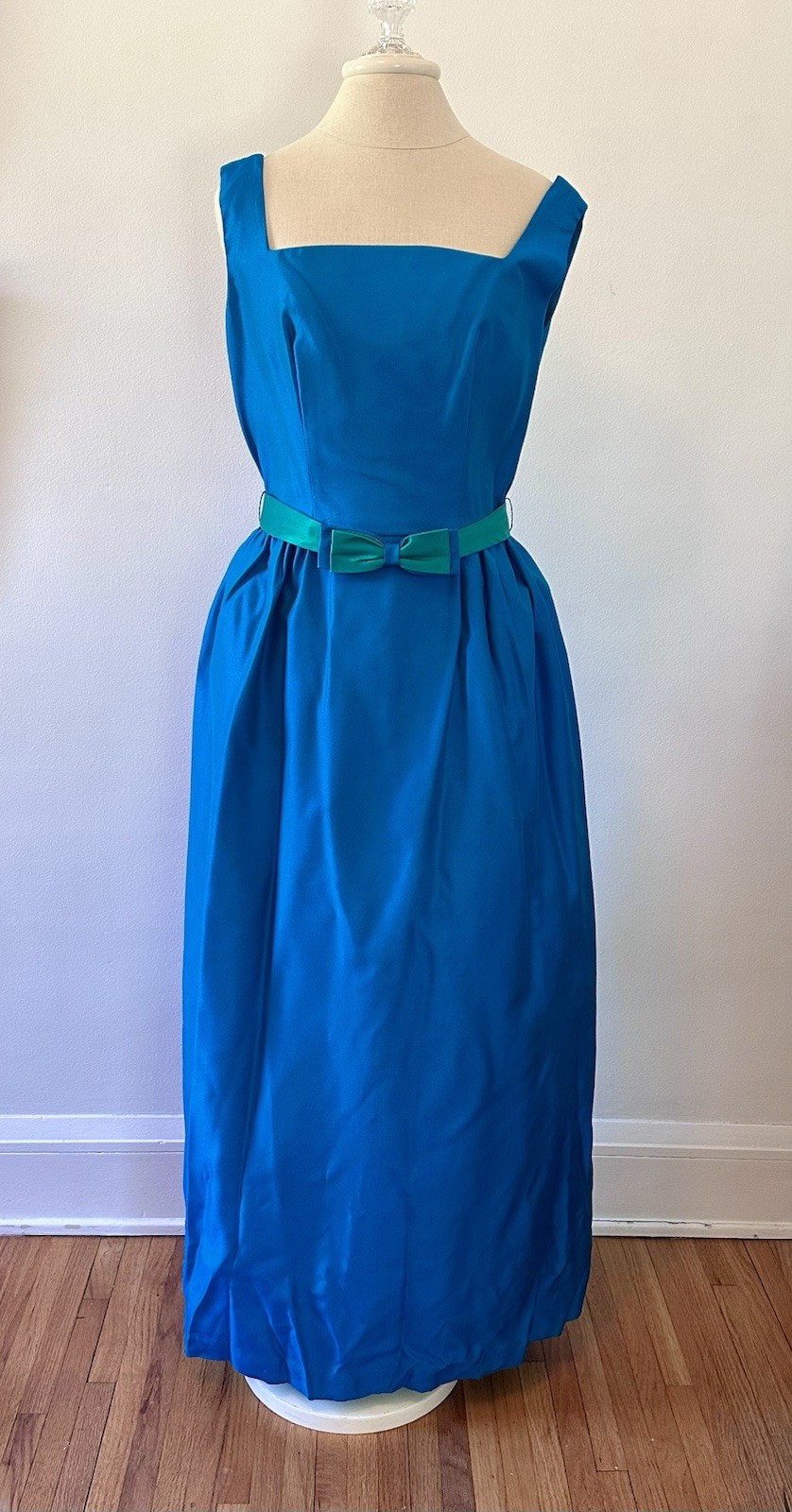 Emma Domb Vintage 1950s Party Prom Dress Floor Length Electric Blue Size 15