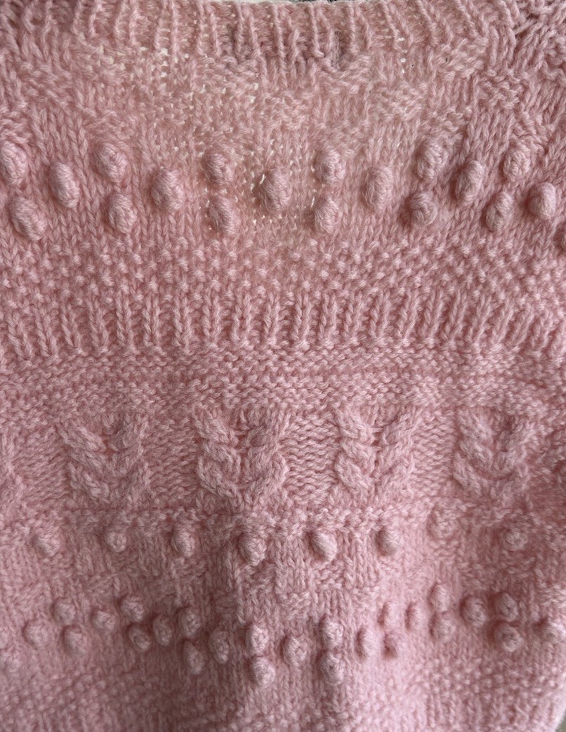 Esprit 90s Y2K Pink Sweater Chunky Knit 100% Wool Vest Made In Hong Kong Medium