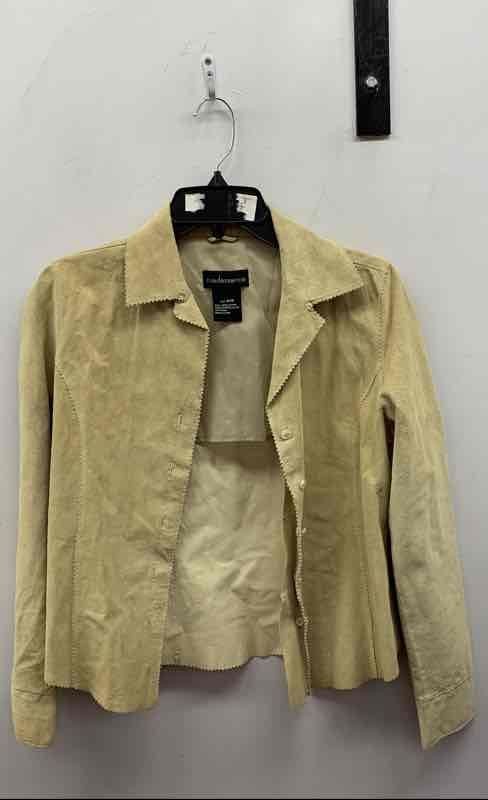 Vintage Y2K Suedessence Women’s Tan Suede Leather Button Front Jacket Sz P/S