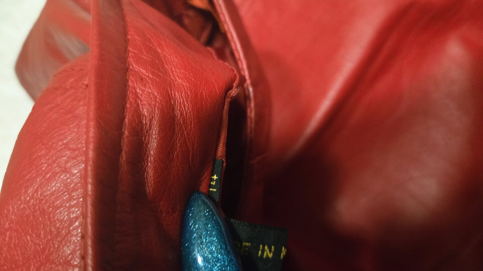 Vintage Leather City Genuine Leather Skirt – Red (1980s/1990s) Knee Length