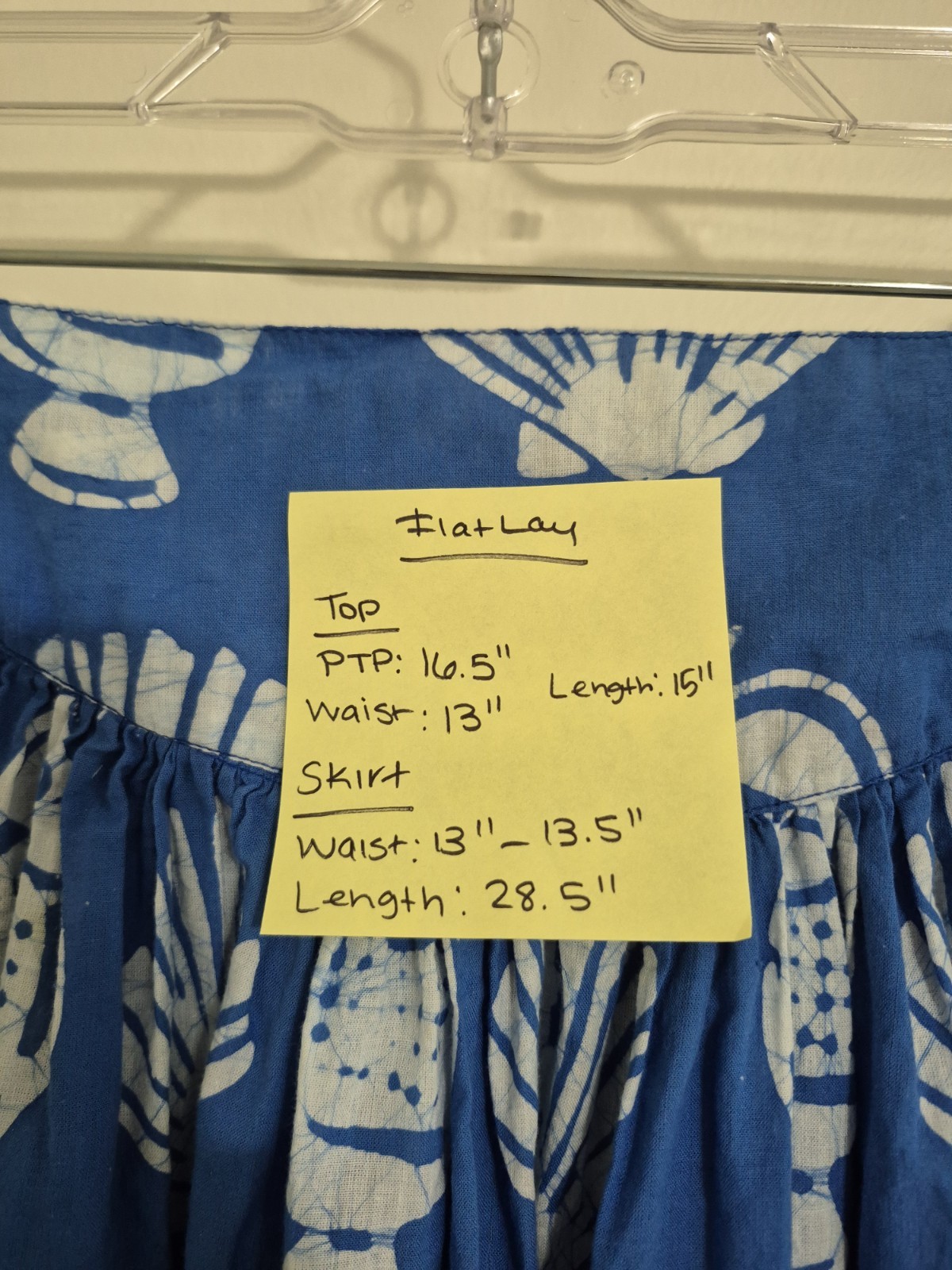 Vintage 90s Passports Pier 1 Imports Blue White Seashell Skirt Top Set – Small