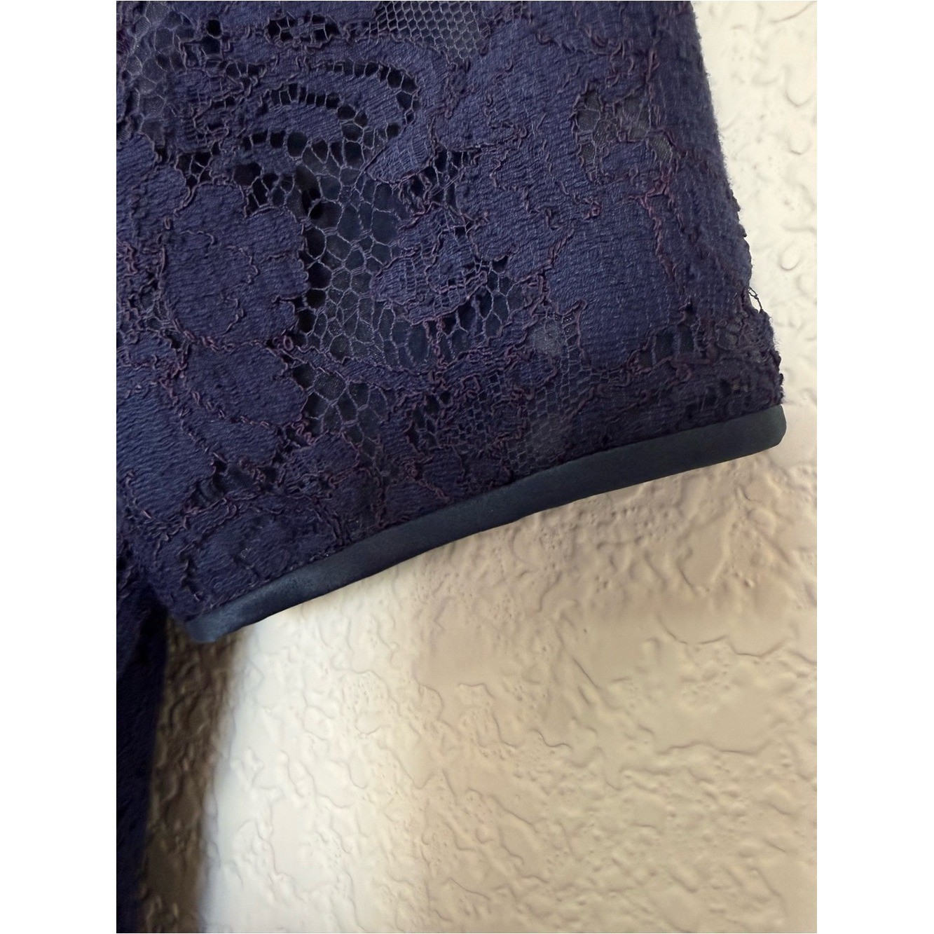 Vintage Nipon Boutique Lace Fit & Flare Dress | Navy Blue | Romantic | Size 4