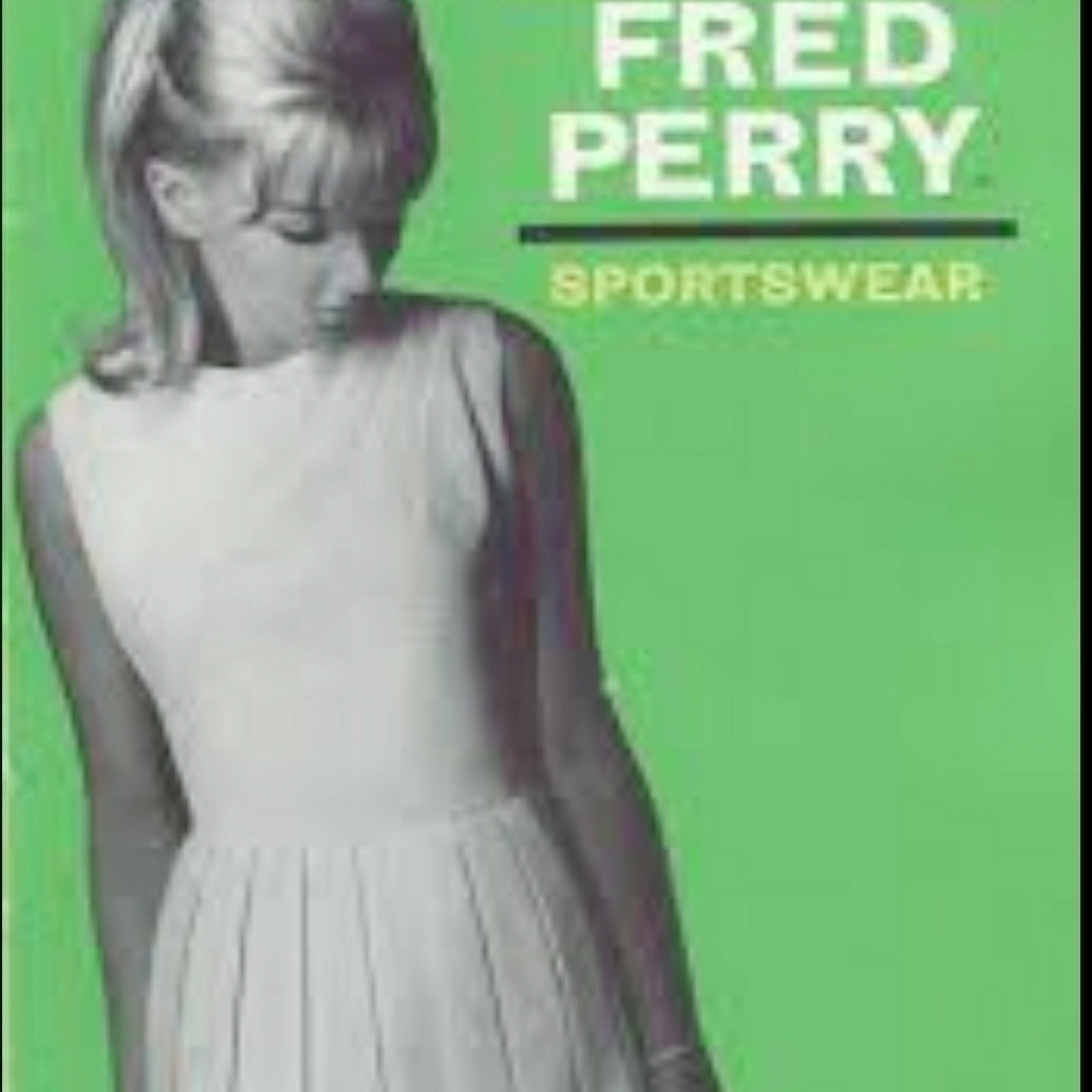 Fred Perry Sportswear Vintage Tennis Skirt White Black Pique Wrap Size 42
