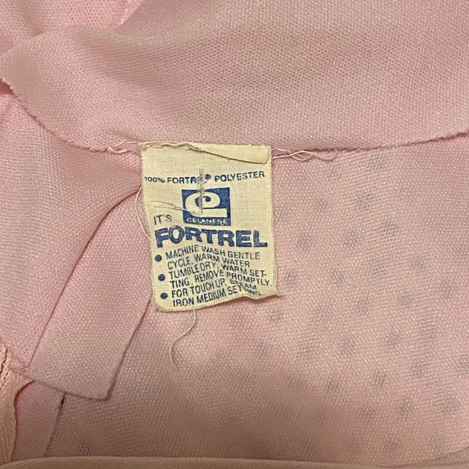 Rare Vintage 70s Pink Maxi Dress With Beaded Details