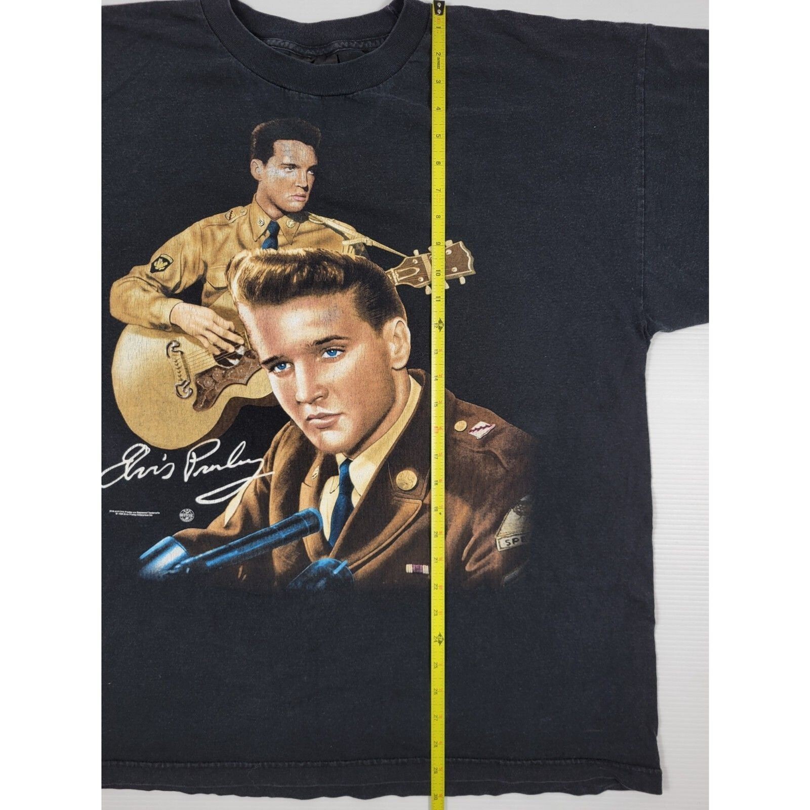 Vintage 90s Trinity Elvis Presley Military Uniform Shirt Unisex XXL 2XL Black