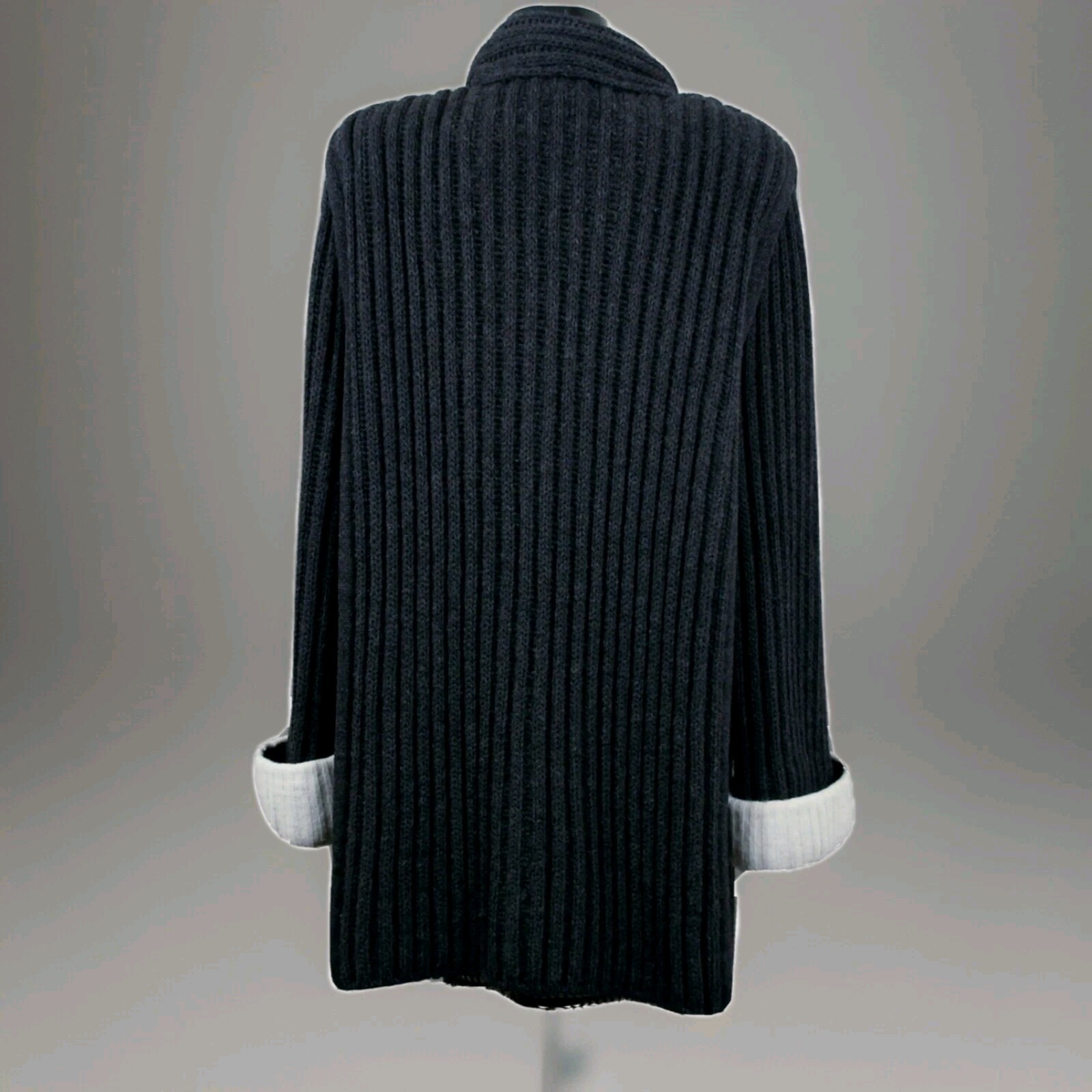 GIORGIO GRATI knit VINTAGE pure70/80 Jacket Paletot wool-angora charcoal sz U