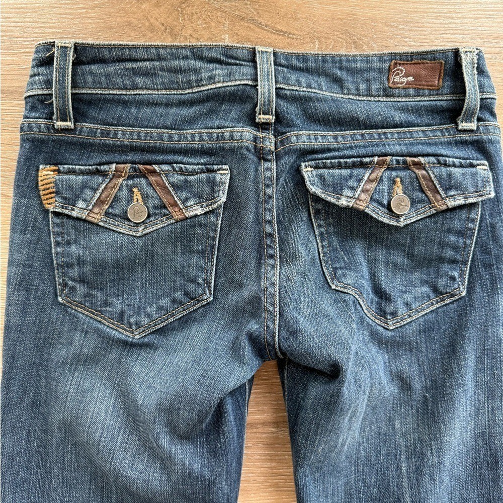 PAIGE Vintage Fairfax Blue Washed Flare Jeans sz 25- Y2K