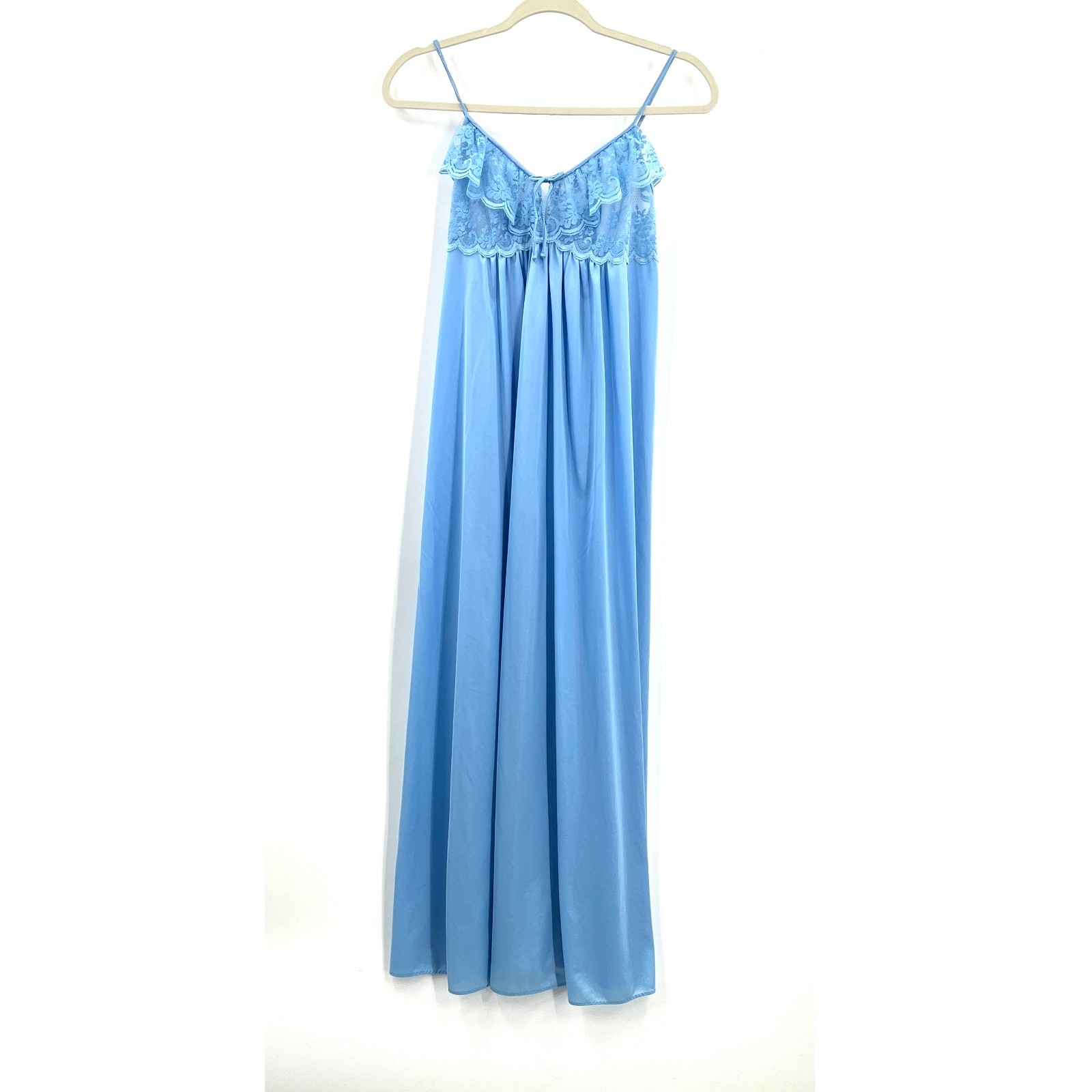 vintage Maidenform Light blue lace top slipdress nap dress cottagecore fairy M