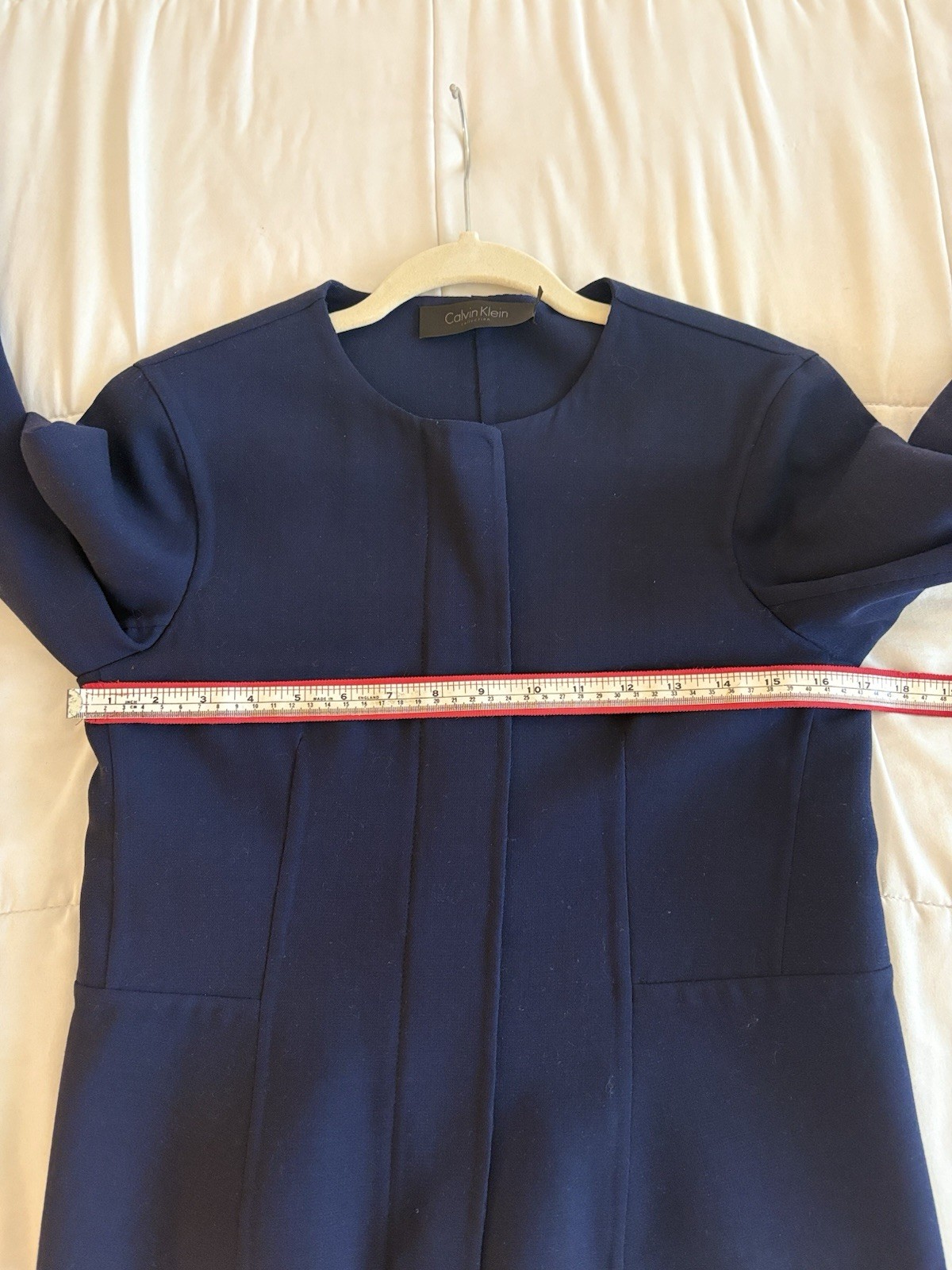 VINTAGE 90s CALVIN KLEIN COLLECTION ITALY 2 PIECE DRESS/JACKET MINIMALISM CBK