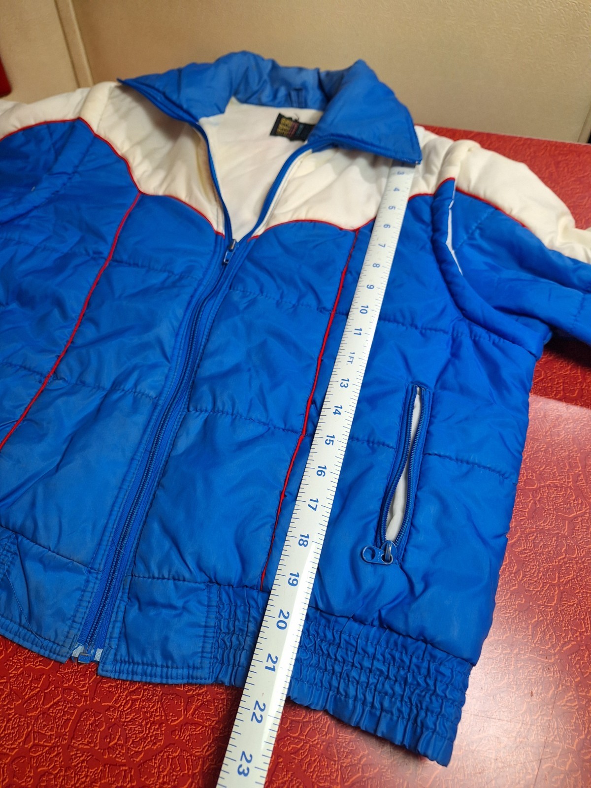 True VTG Mid-century 1970s 80s Brite N Sassy Puffer Ski Jacket Vest Snow Bunny L