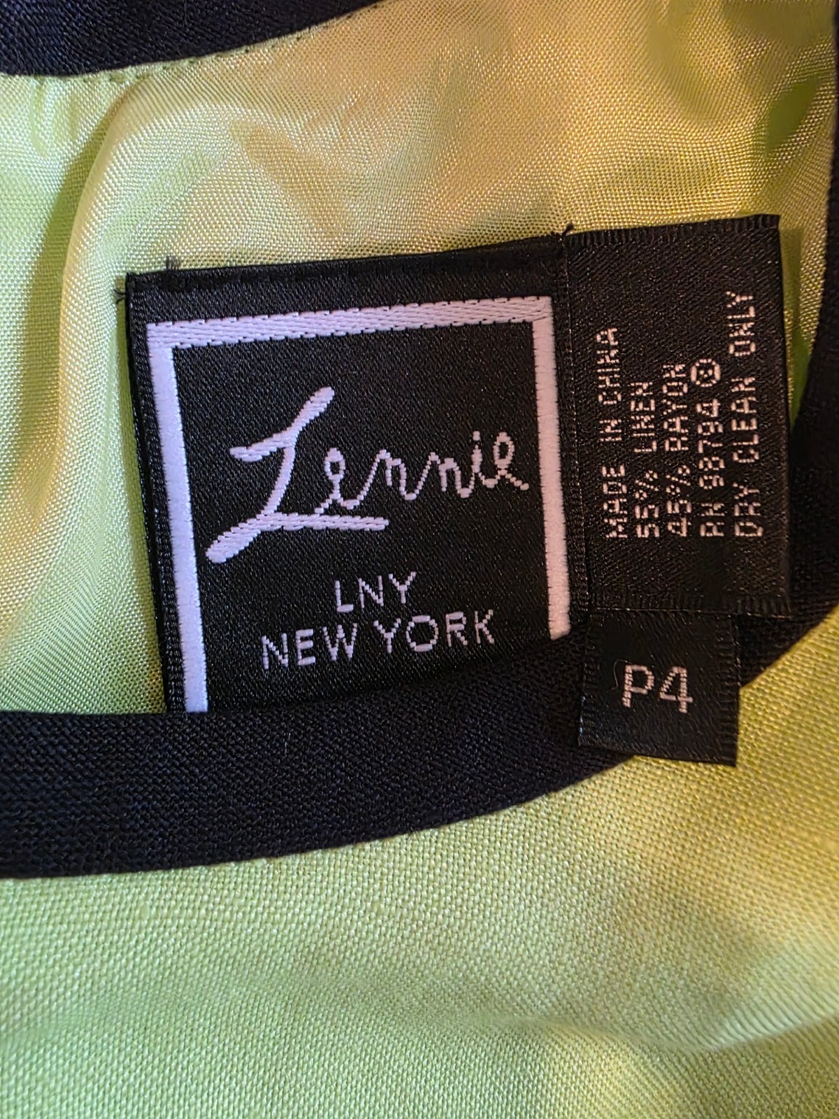 VTG 90s NWT Lennie LNY New York Linen Rayon Colorblock Dress Shoulder Pads P4
