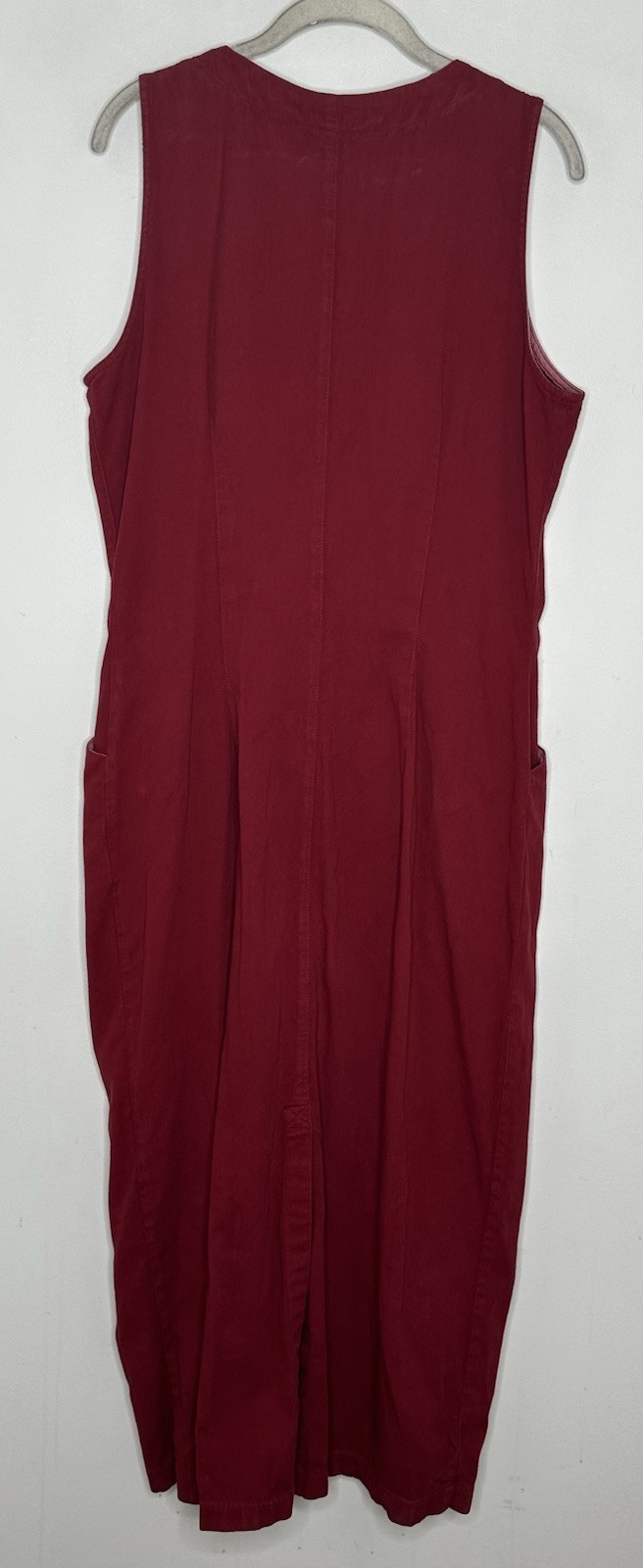 TICKETS Vtg Denim Dress 90s Sleeveless Cotton Button Up Front Maxi Size 13/14