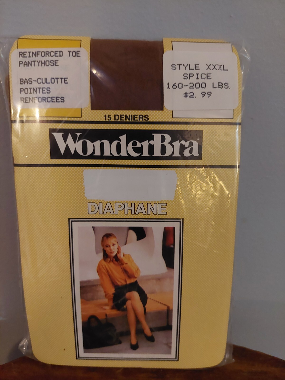 Vintage Pantyhose Best 😮Wonderbra Color Spice Size XXXL 160/200