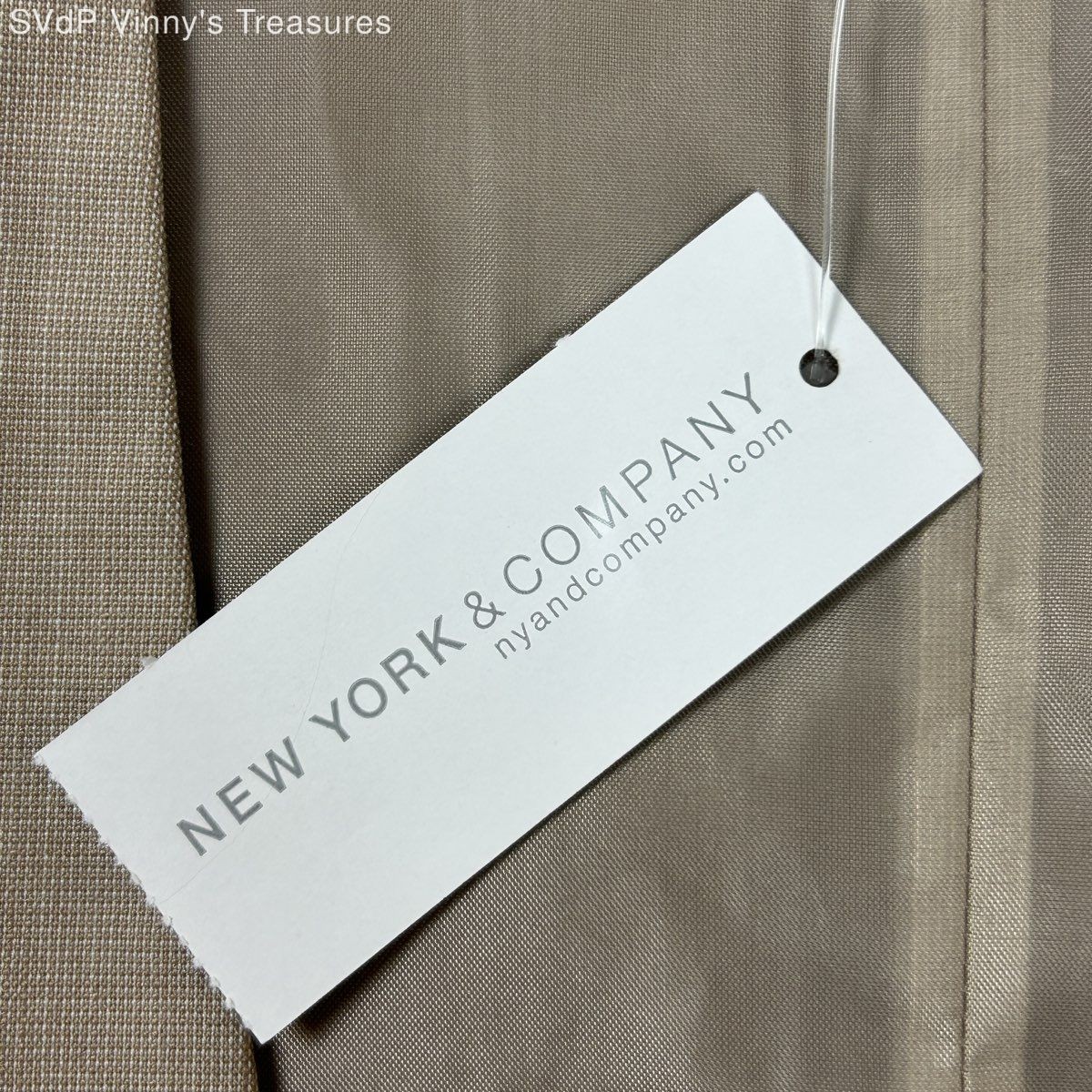 New York & Company Women’s Tan Vintage Y2K Stretch Vest Waistcoat NWT Sz 18
