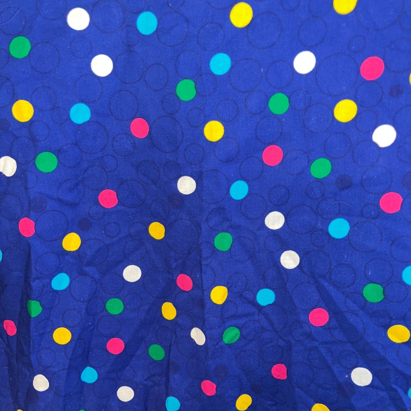 Women’s Vintage Impressions of California Blue Polka Dot Button Up Shirt Small