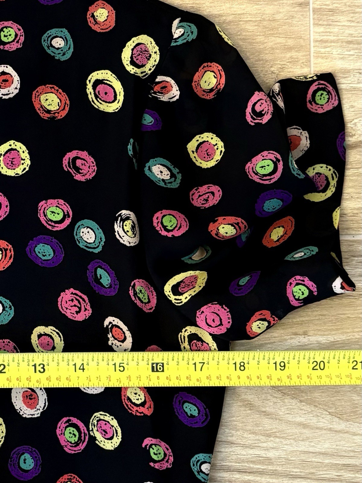 Vtg 80s Julie Francis 100% Silk Rainbow Abstract Dot Dress Retro Glam Designer 6