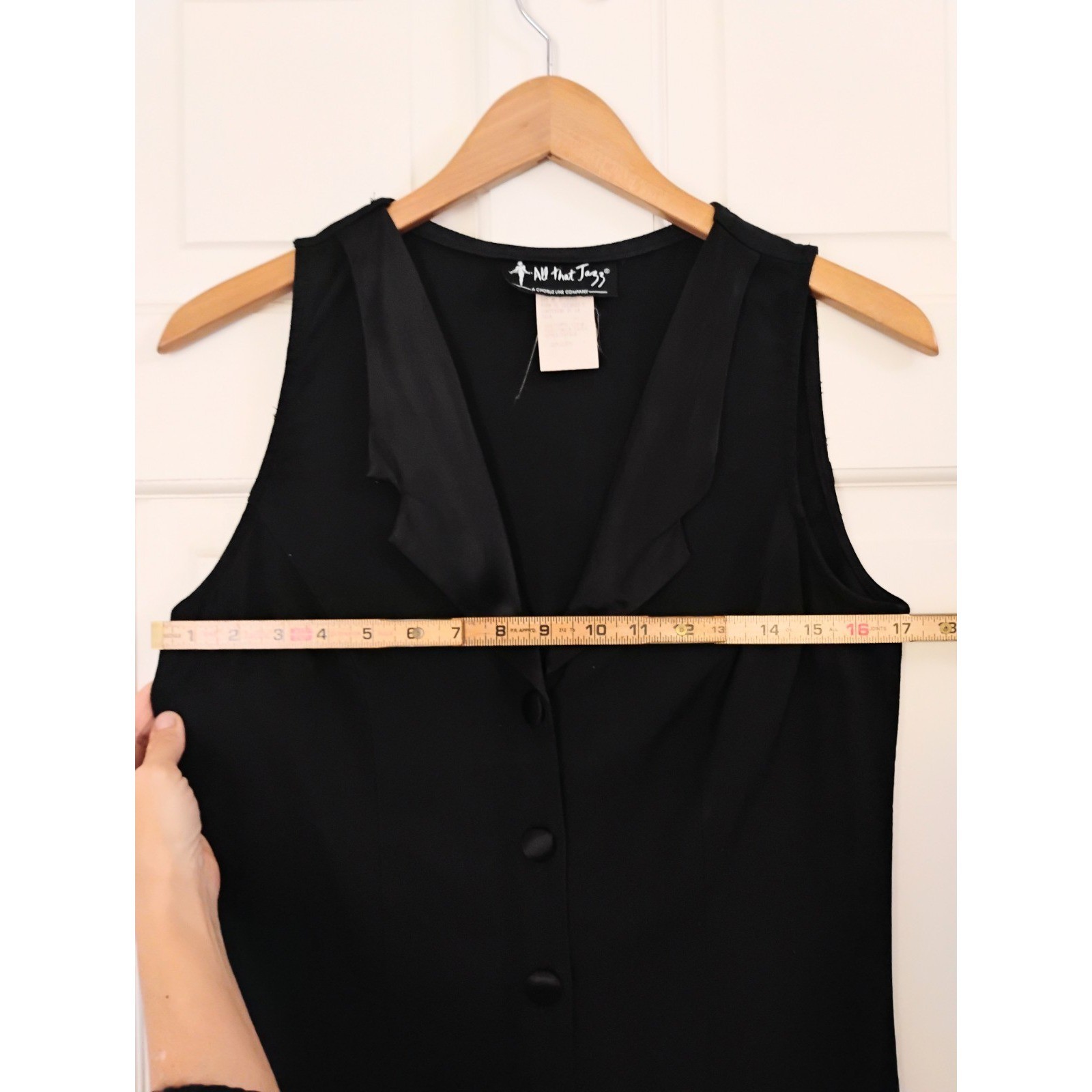 All That Jazz Tuxedo Maxi Dress Womens 7/8 Black Vintage Sleeveless 90’s