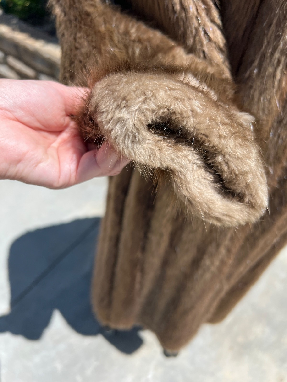 Geniune Beaver Fur Coat M/L Full Length Brown Thick & Luxurious Very Warm