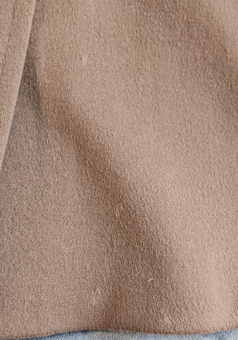 Vtg Sycamore Womans Brown Scarf Wrap Wool Coat Made In USA 100% Wool Read Desc.
