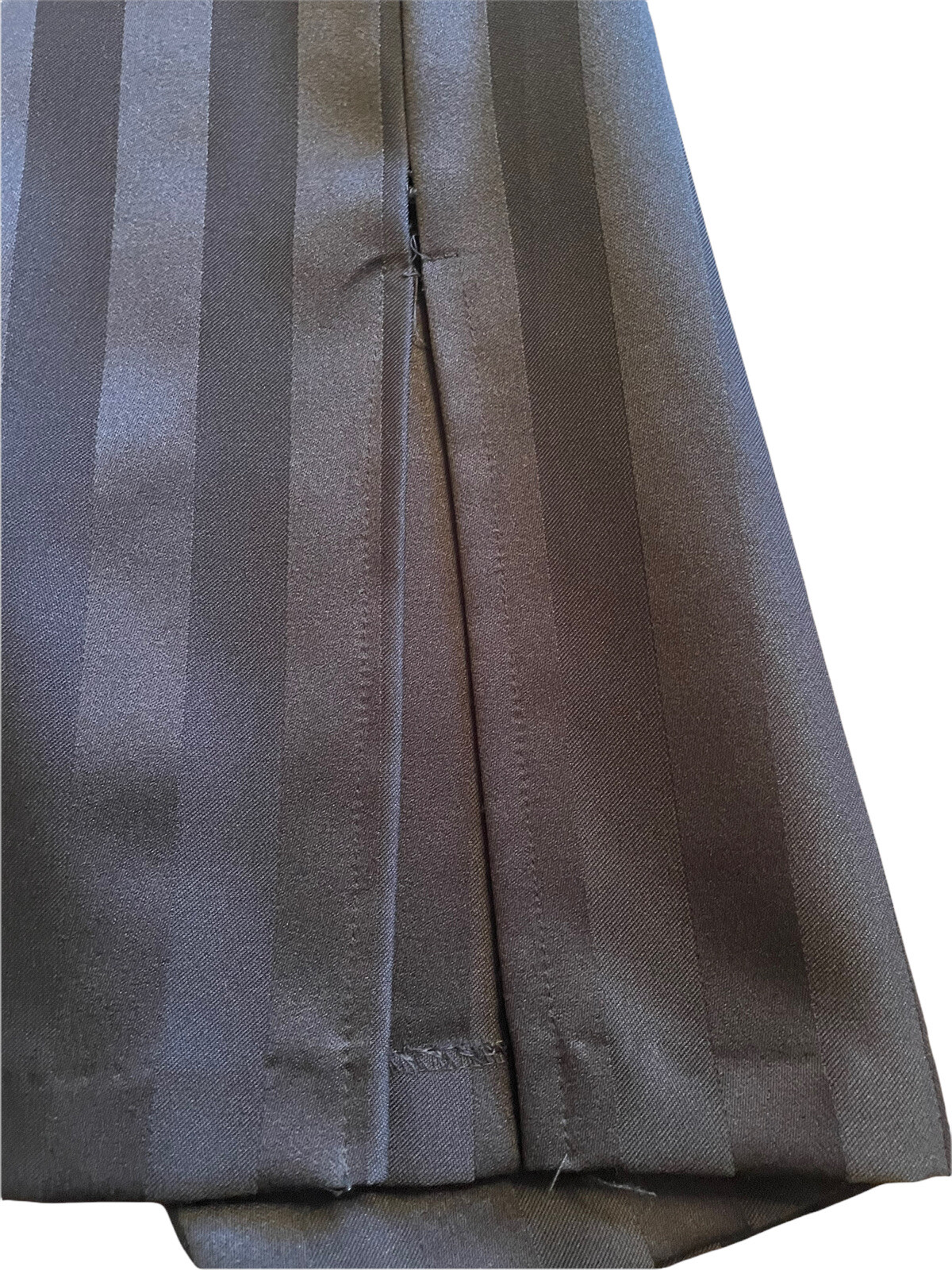 VINTAGE 80’s SKIRT BLACK Kayo of California Tuxedo Straight MIDI Slit Back Belt