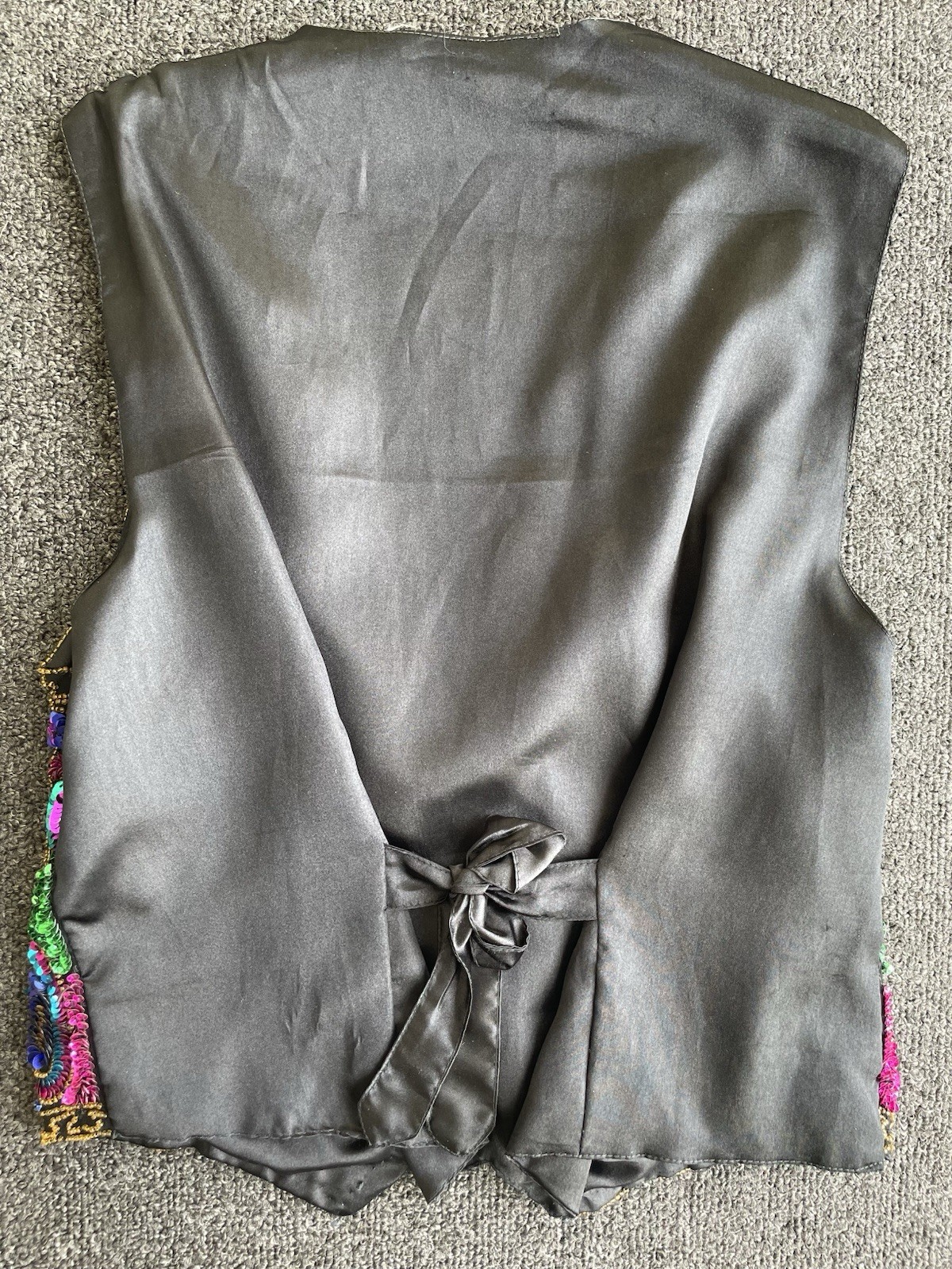 Vintage Modi Colorful Rainbow Sequin Western Show Vest Size M (8-10)