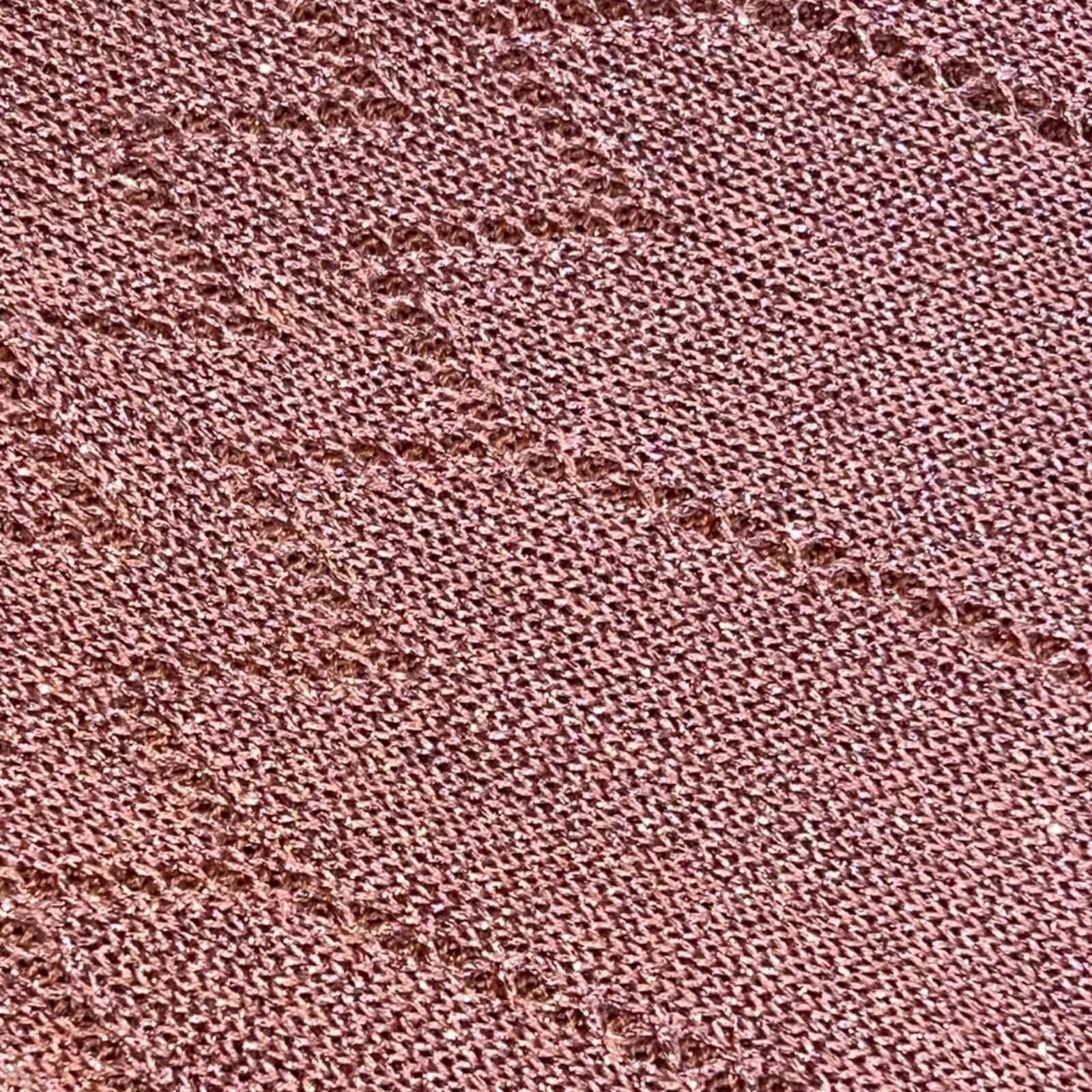 Wenjilli 70s Rose Pink Maxi Metallic Knit Wiggle Dress Balloon Long Sleeve 7/8