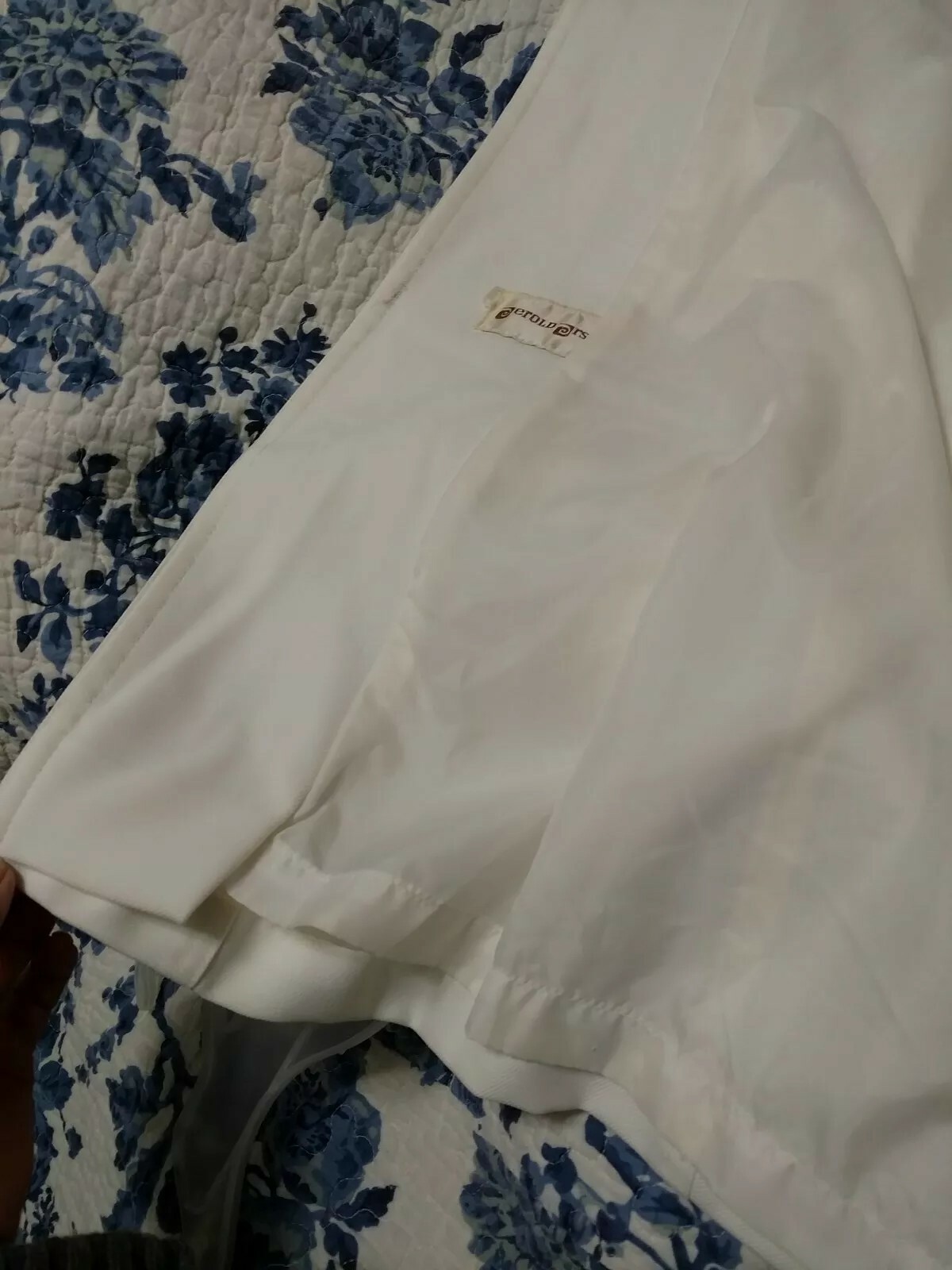 Vintage Jerold Jr Ivory Poly-twill collared trench coat or dress 7/8 with belt