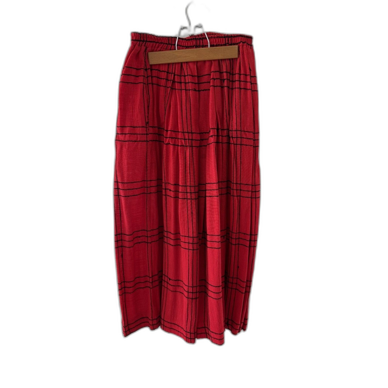 Max by Arthur Max Red Plaid Skirt & Red Top Set Size M
