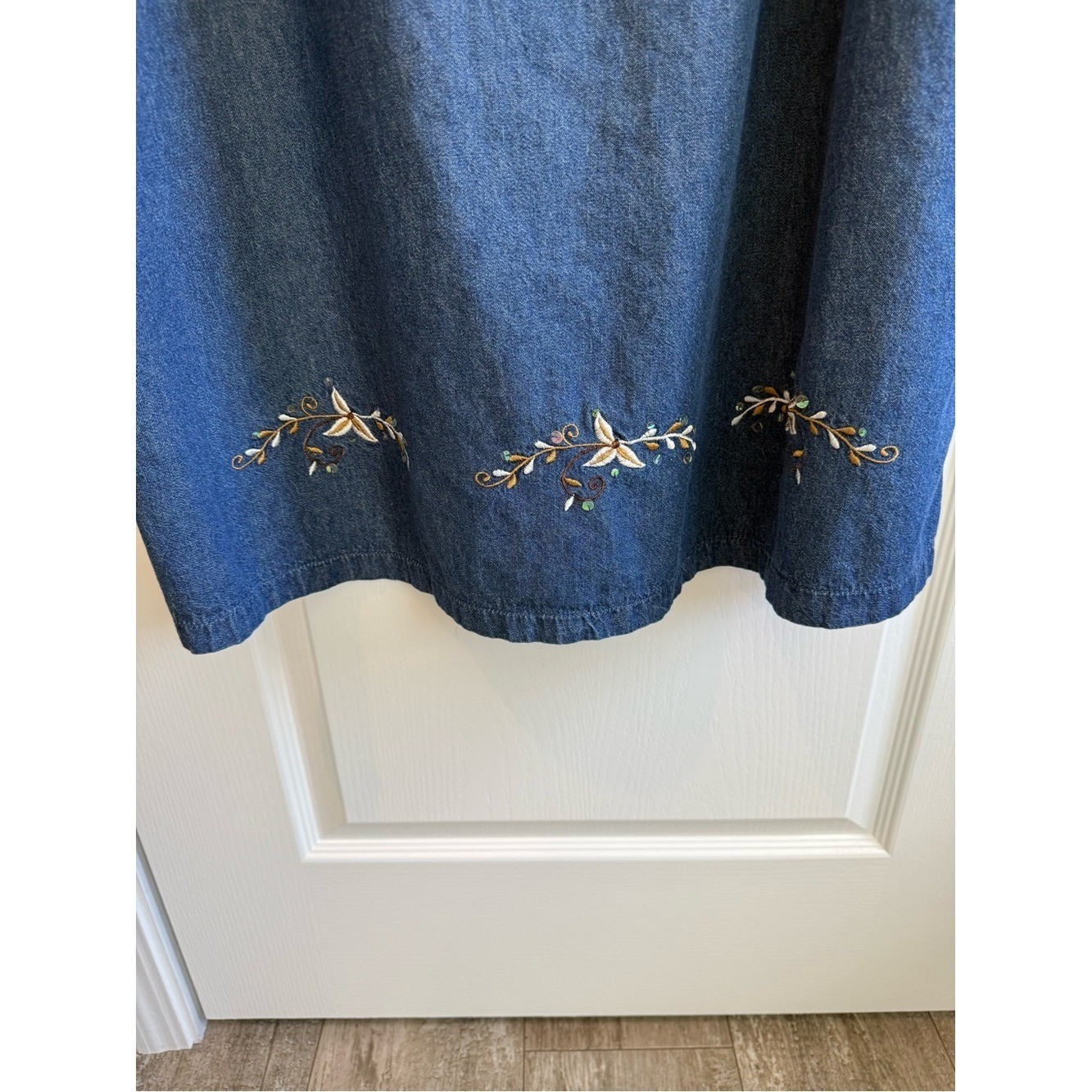 Country Concepts Plus 1X Embroidered Denim Dress Set | CottagecoreWesternVintage