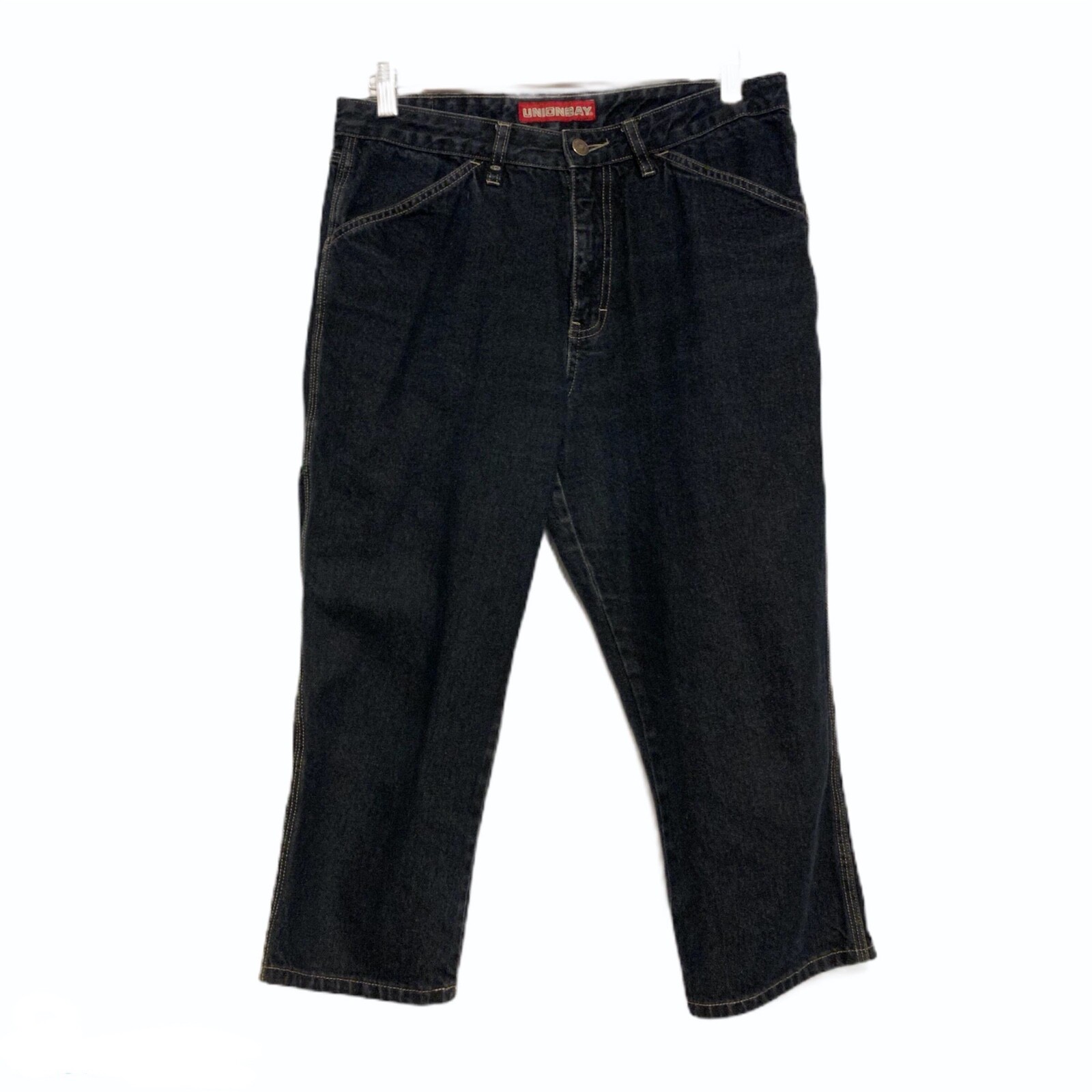 Women’s Juniors Vintage 1990s Unionbay Carpenter Capri Jeans in Dark Denim Sz 11